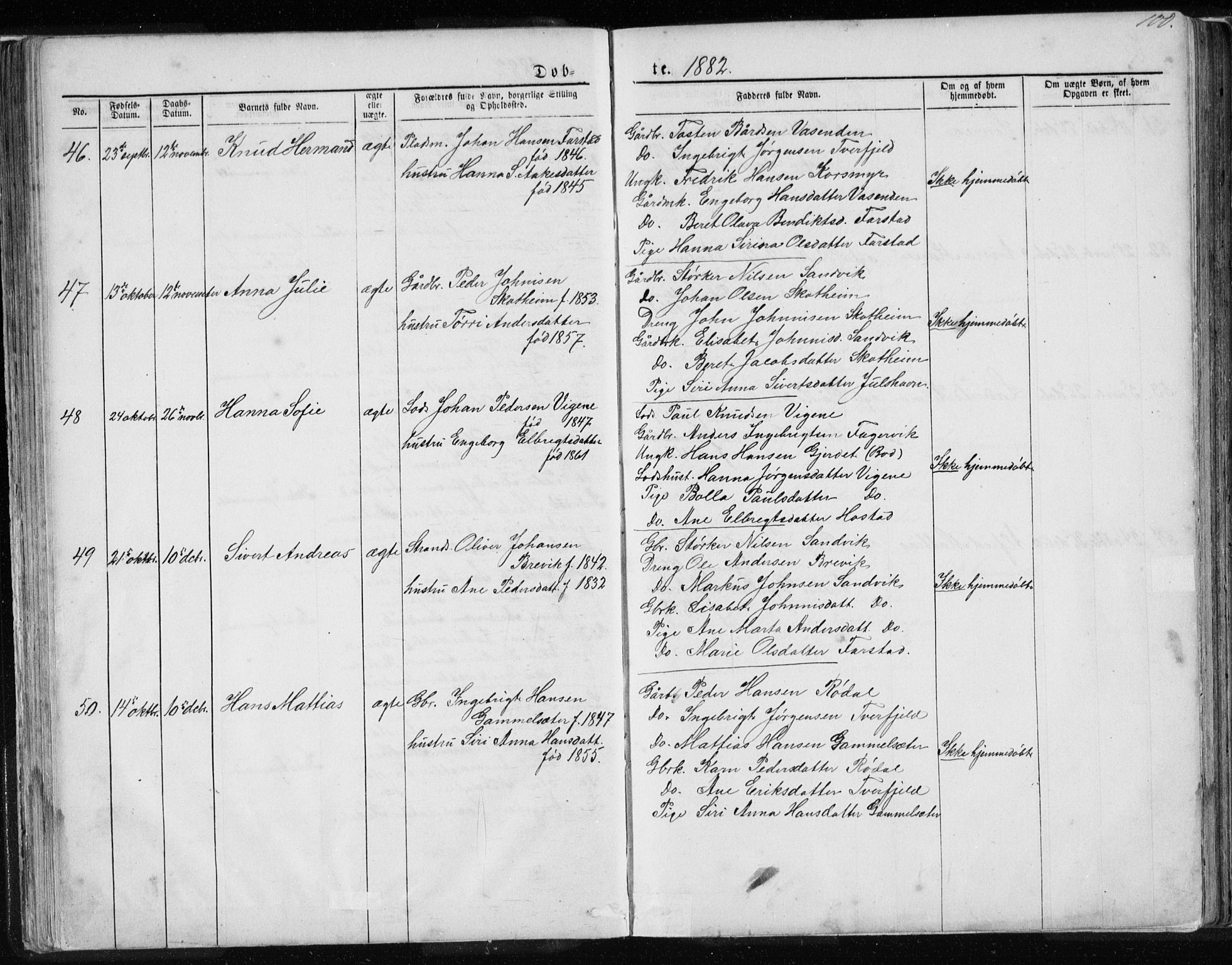 Ministerialprotokoller, klokkerbøker og fødselsregistre - Møre og Romsdal, AV/SAT-A-1454/567/L0782: Klokkerbok nr. 567C02, 1867-1886, s. 100