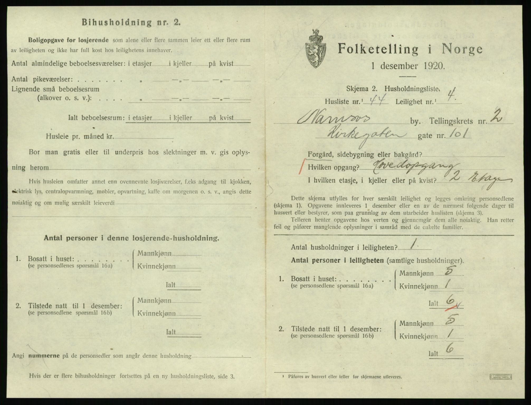 SAT, Folketelling 1920 for 1703 Namsos ladested, 1920, s. 1123