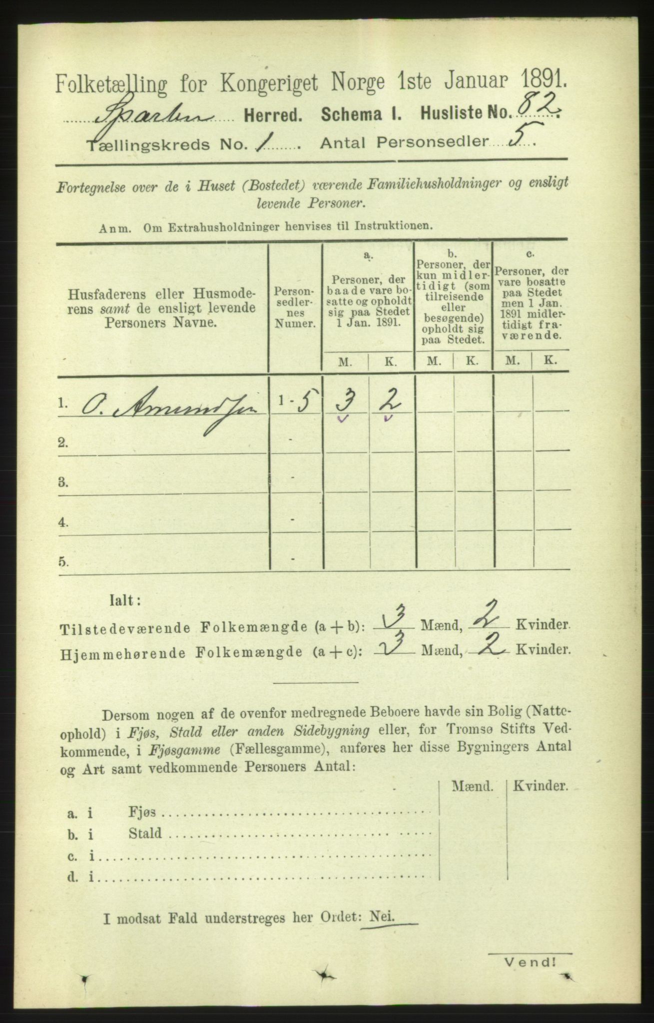 RA, Folketelling 1891 for 1731 Sparbu herred, 1891, s. 108