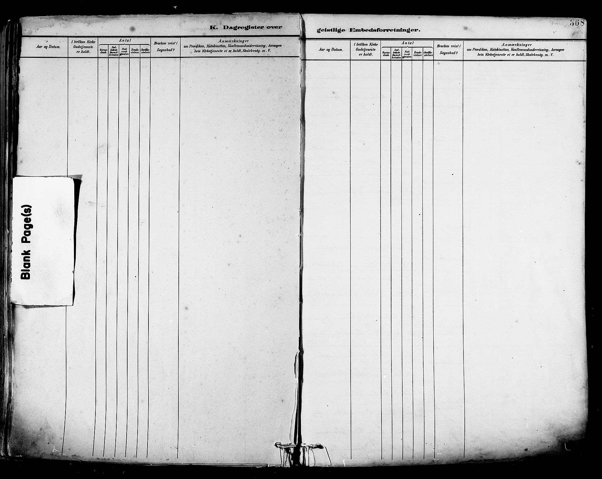 Ministerialprotokoller, klokkerbøker og fødselsregistre - Nordland, AV/SAT-A-1459/880/L1133: Ministerialbok nr. 880A07, 1888-1898, s. 368