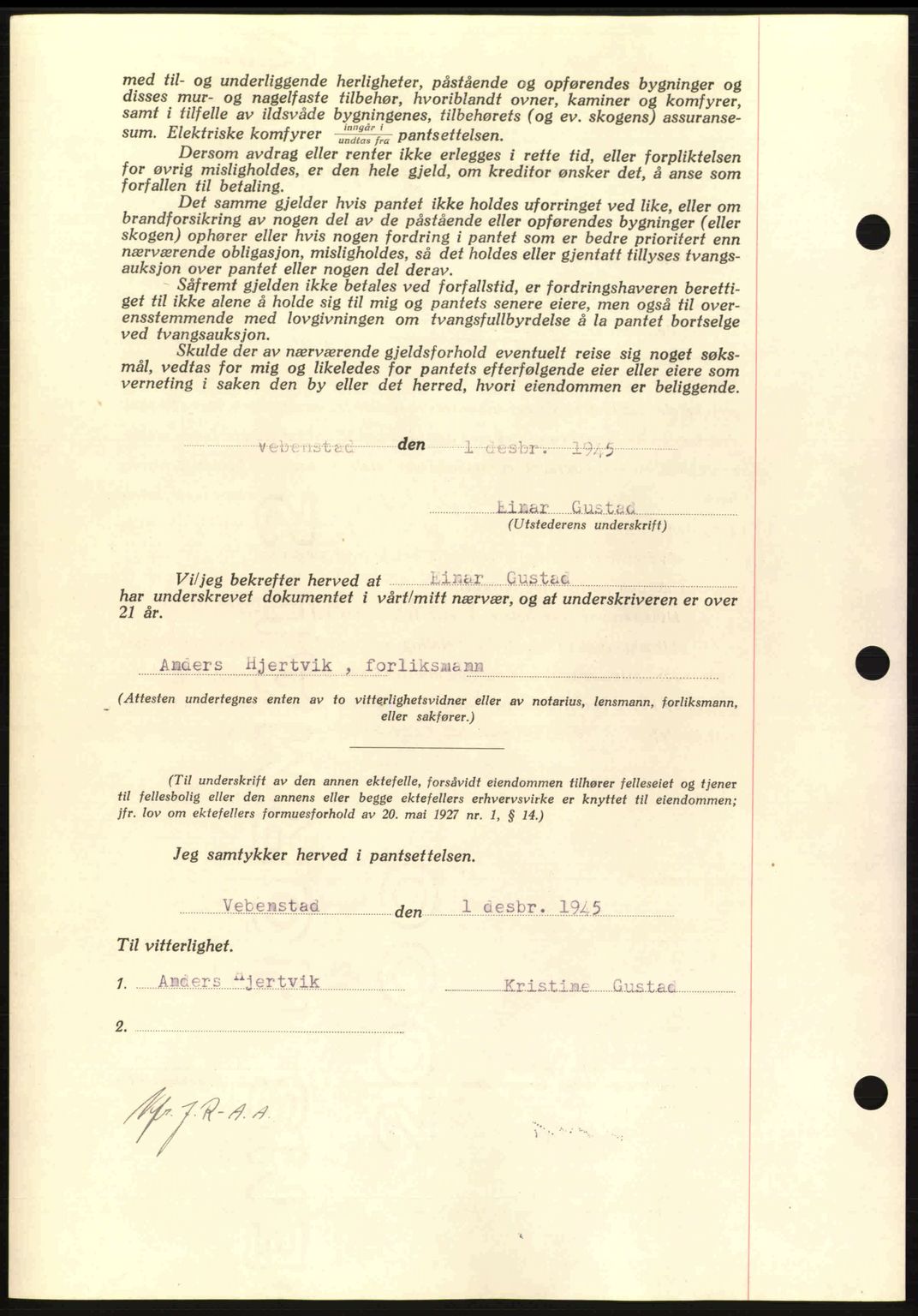 Nordmøre sorenskriveri, AV/SAT-A-4132/1/2/2Ca: Pantebok nr. B93a, 1945-1945, Dagboknr: 1686/1945