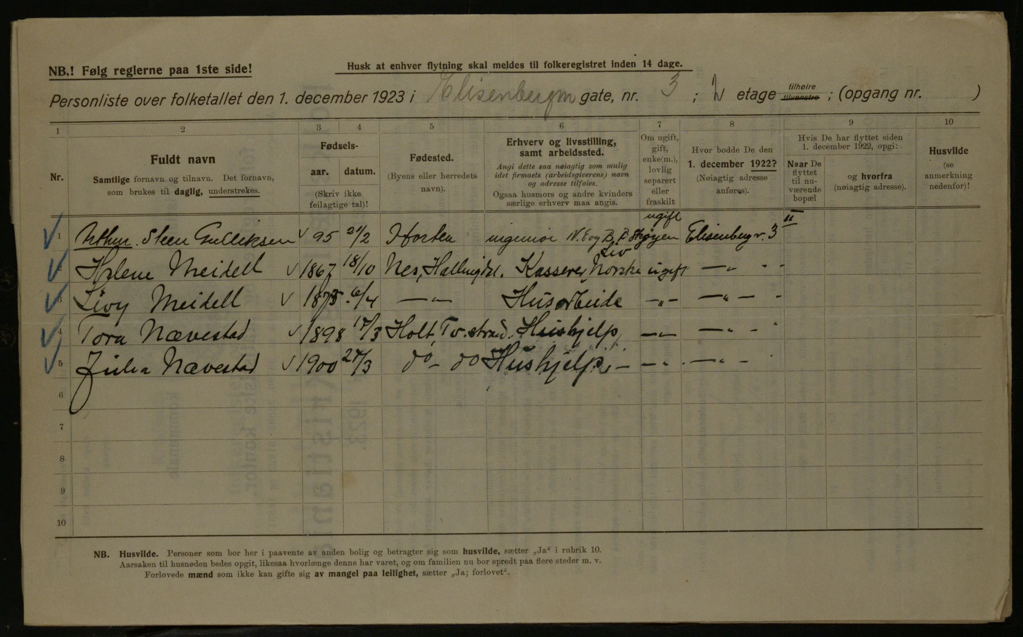 OBA, Kommunal folketelling 1.12.1923 for Kristiania, 1923, s. 22777