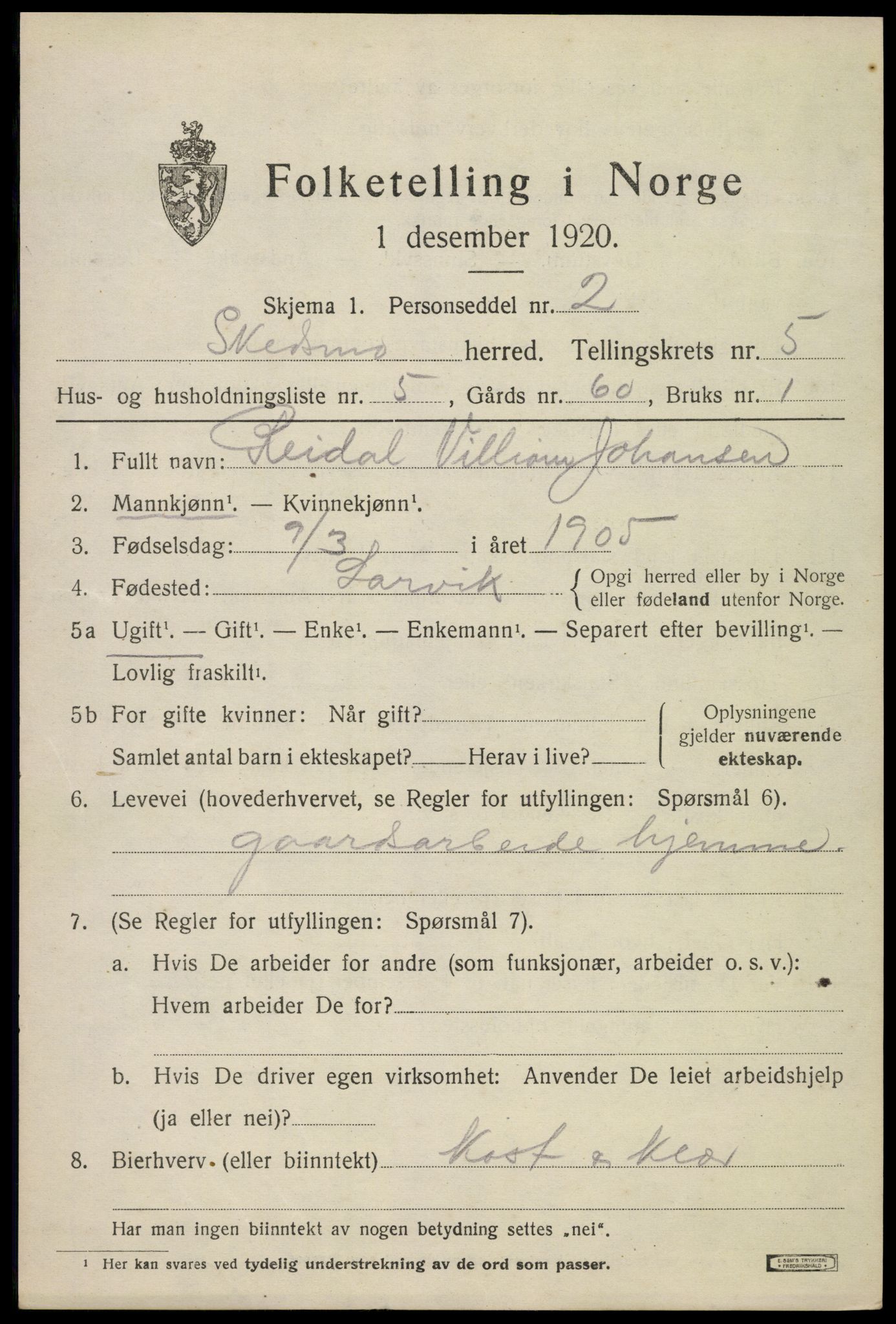 SAO, Folketelling 1920 for 0231 Skedsmo herred, 1920, s. 5249