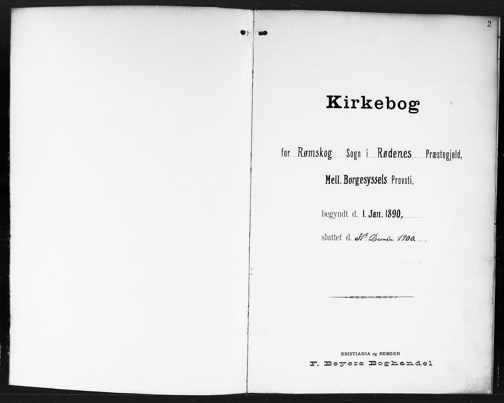 Rødenes prestekontor Kirkebøker, AV/SAO-A-2005/F/Fb/L0002: Ministerialbok nr. II 2, 1890-1900, s. 2