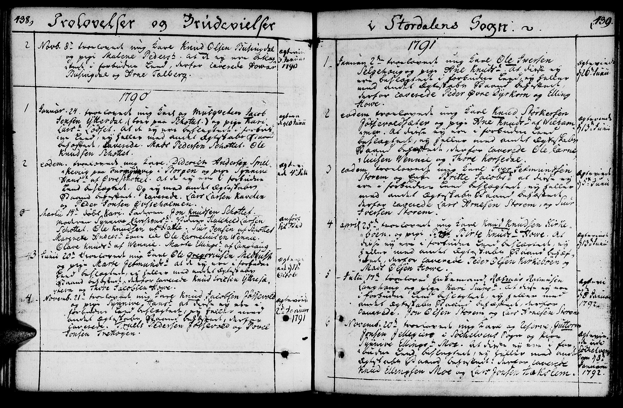 Ministerialprotokoller, klokkerbøker og fødselsregistre - Møre og Romsdal, AV/SAT-A-1454/520/L0271: Ministerialbok nr. 520A01, 1759-1801, s. 438-439