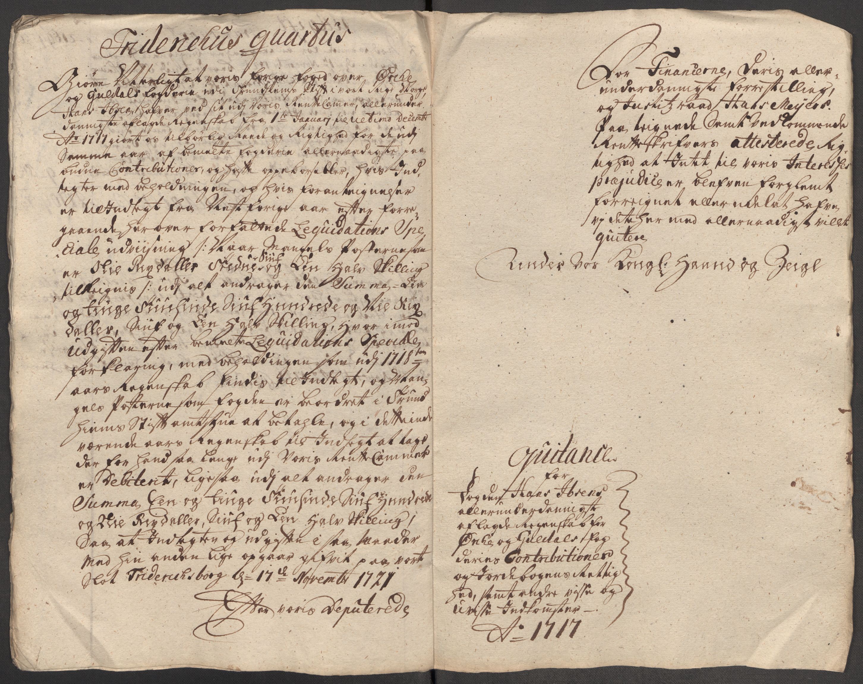 Rentekammeret inntil 1814, Reviderte regnskaper, Fogderegnskap, AV/RA-EA-4092/R60/L3969: Fogderegnskap Orkdal og Gauldal, 1717, s. 32