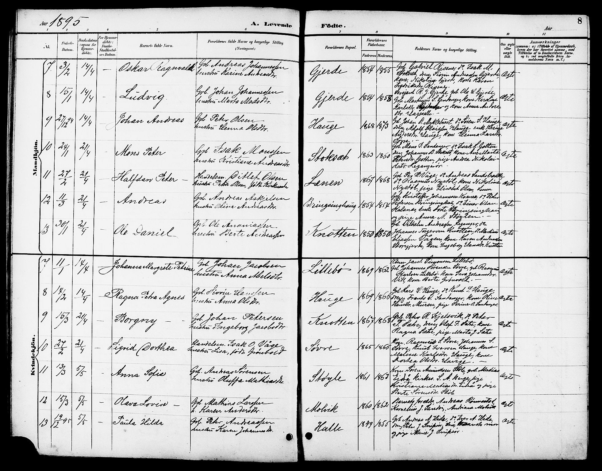 Ministerialprotokoller, klokkerbøker og fødselsregistre - Møre og Romsdal, AV/SAT-A-1454/503/L0049: Klokkerbok nr. 503C04, 1894-1915, s. 8