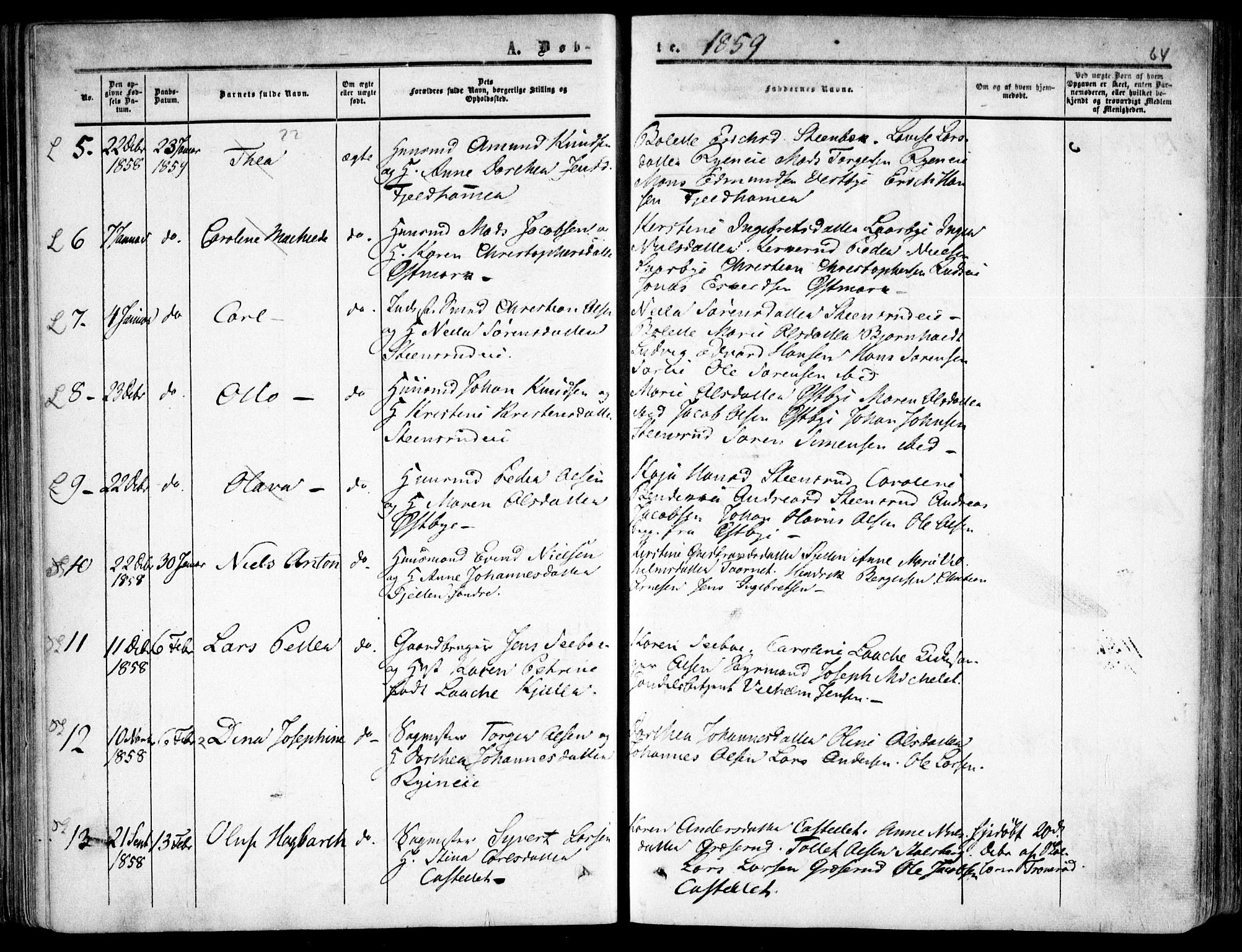 Skedsmo prestekontor Kirkebøker, AV/SAO-A-10033a/F/Fa/L0010: Ministerialbok nr. I 10, 1854-1865, s. 64