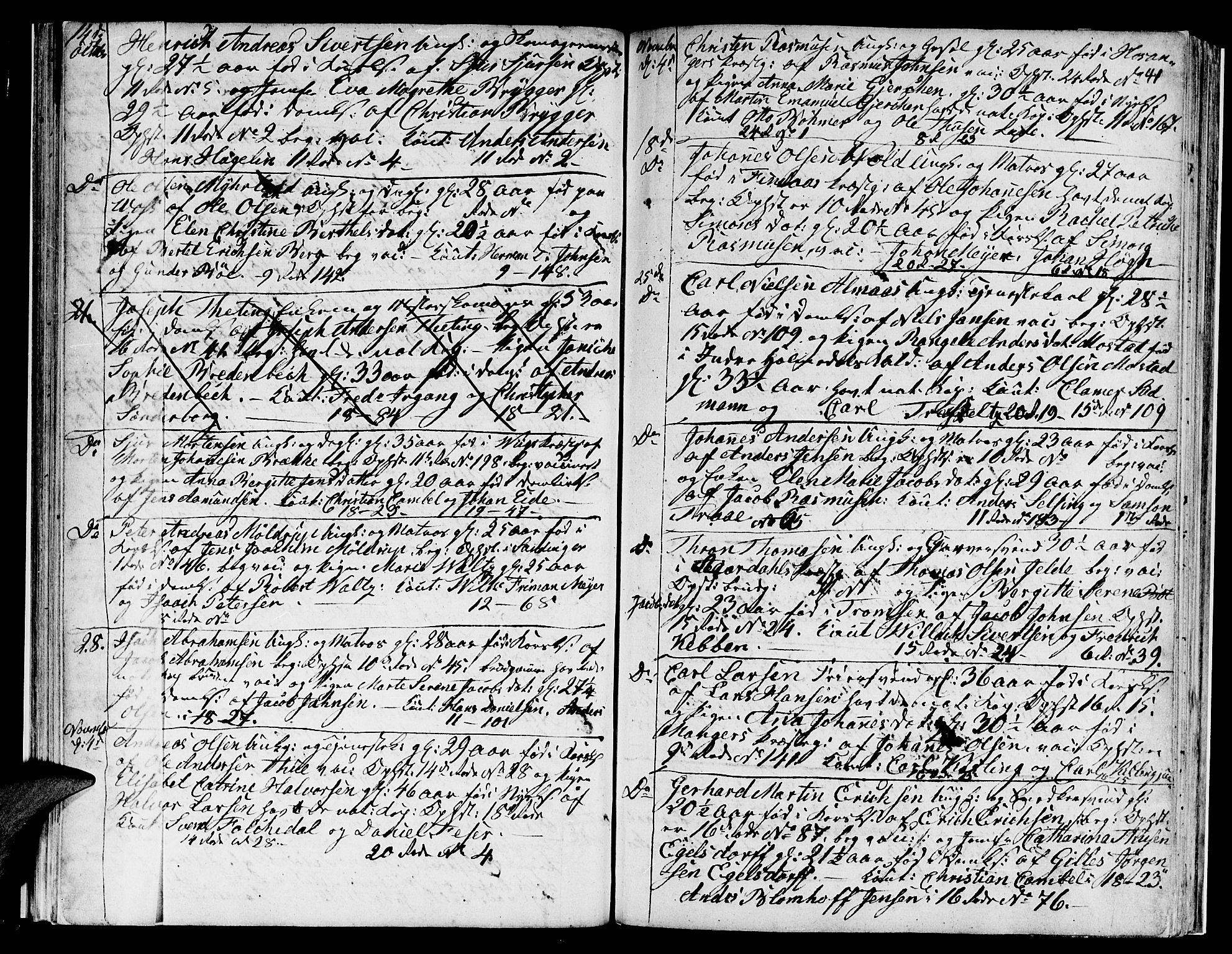 Domkirken sokneprestembete, AV/SAB-A-74801/H/Hab/L0003: Klokkerbok nr. A 3, 1820-1853, s. 41