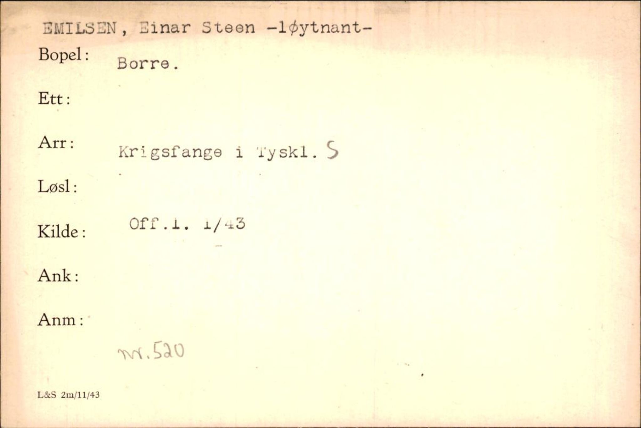 Forsvaret, Forsvarets krigshistoriske avdeling, AV/RA-RAFA-2017/Y/Yf/L0200: II-C-11-2102  -  Norske krigsfanger i Tyskland, 1940-1945, s. 222