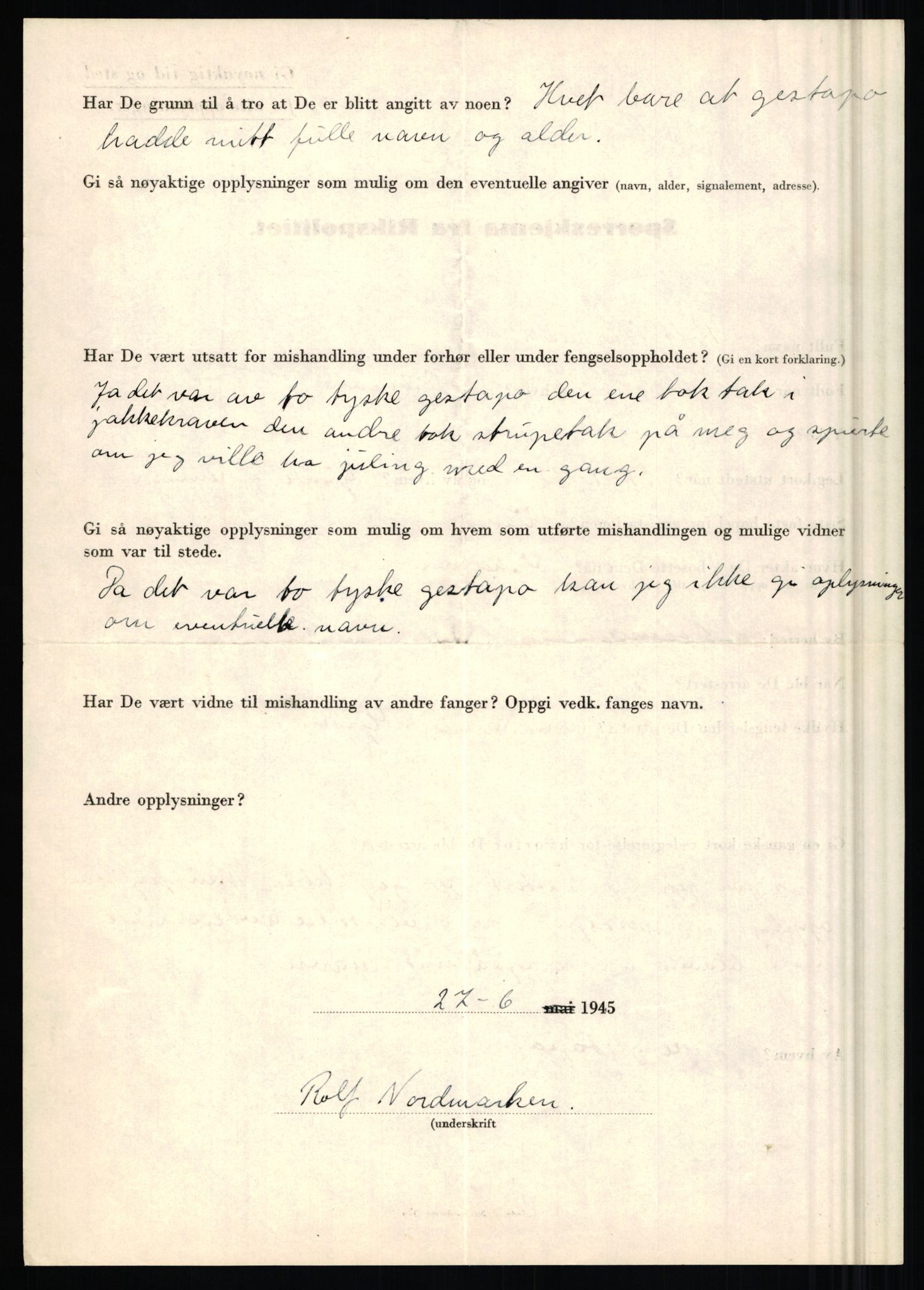 Rikspolitisjefen, AV/RA-S-1560/L/L0012: Mogensen, Øivind - Noraas, Lars, 1940-1945, s. 1033