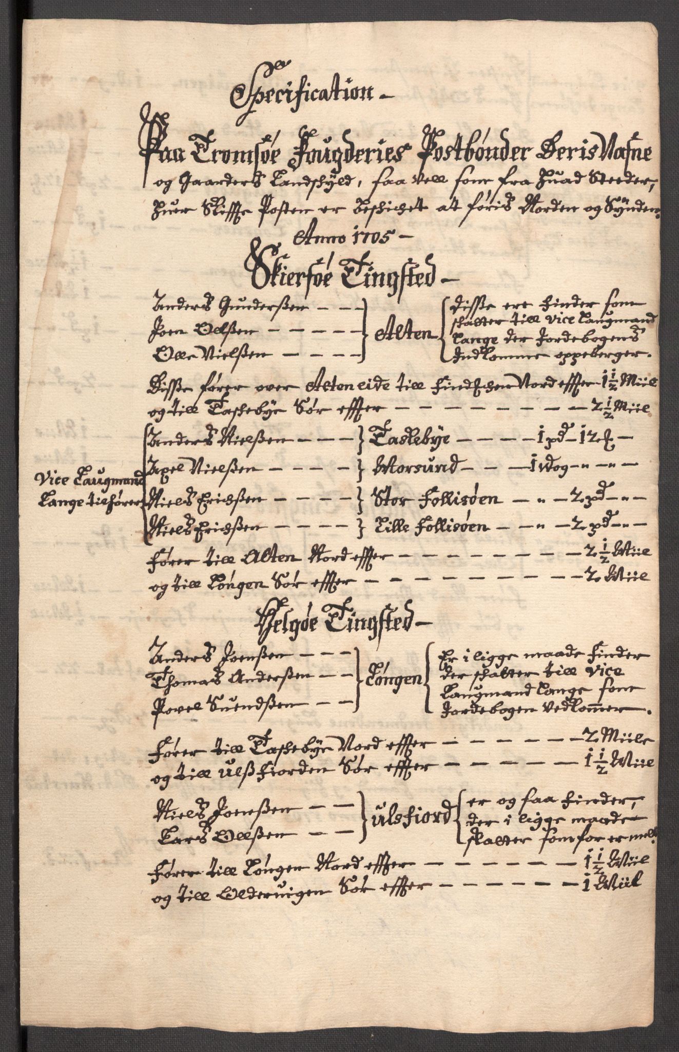 Rentekammeret inntil 1814, Reviderte regnskaper, Fogderegnskap, AV/RA-EA-4092/R68/L4756: Fogderegnskap Senja og Troms, 1705-1707, s. 78