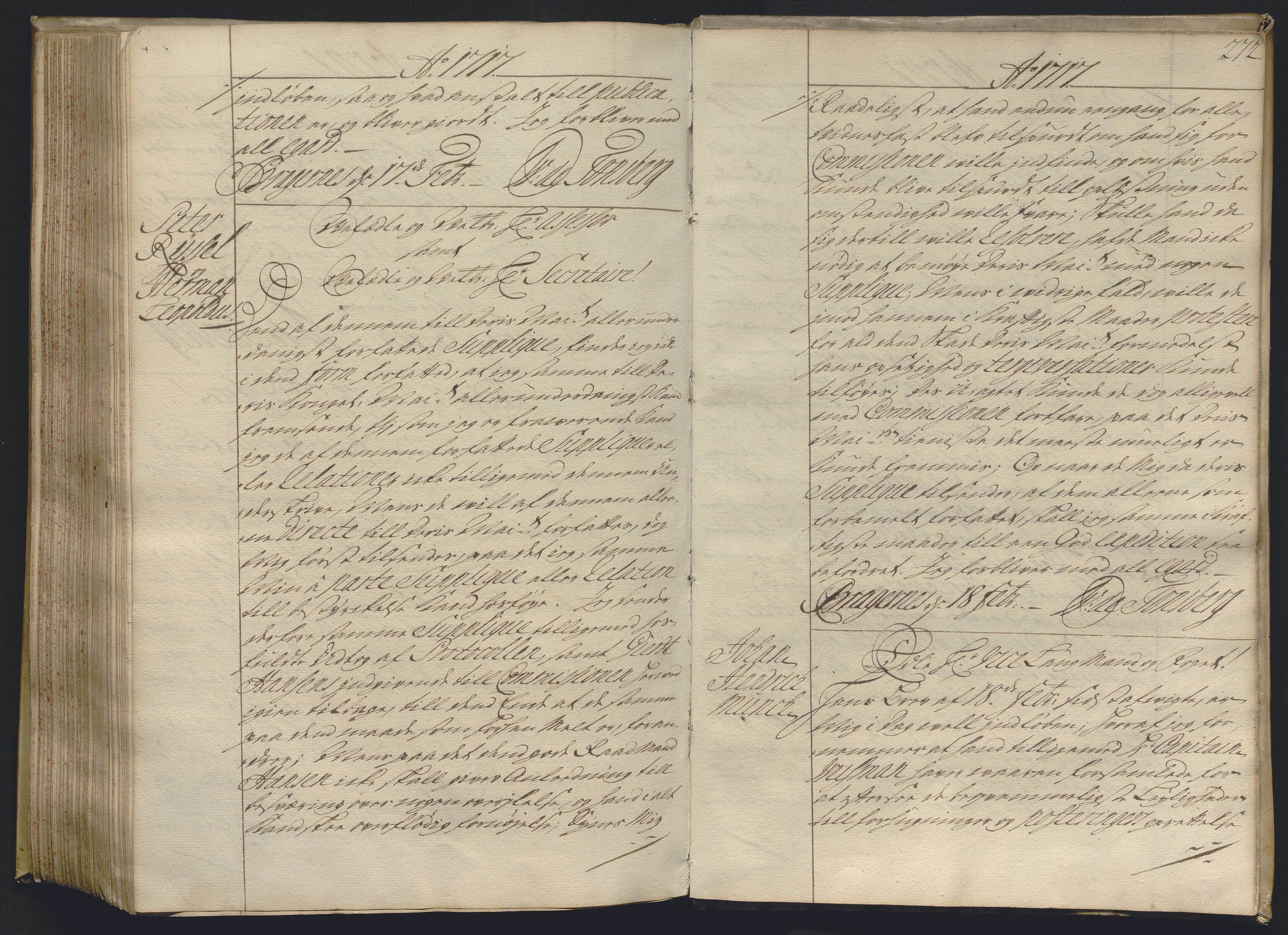 Kristiania stiftamt, AV/SAO-A-10386/B/Ba/L0004: Kopibok, 1715-1717, s. 271b-272a