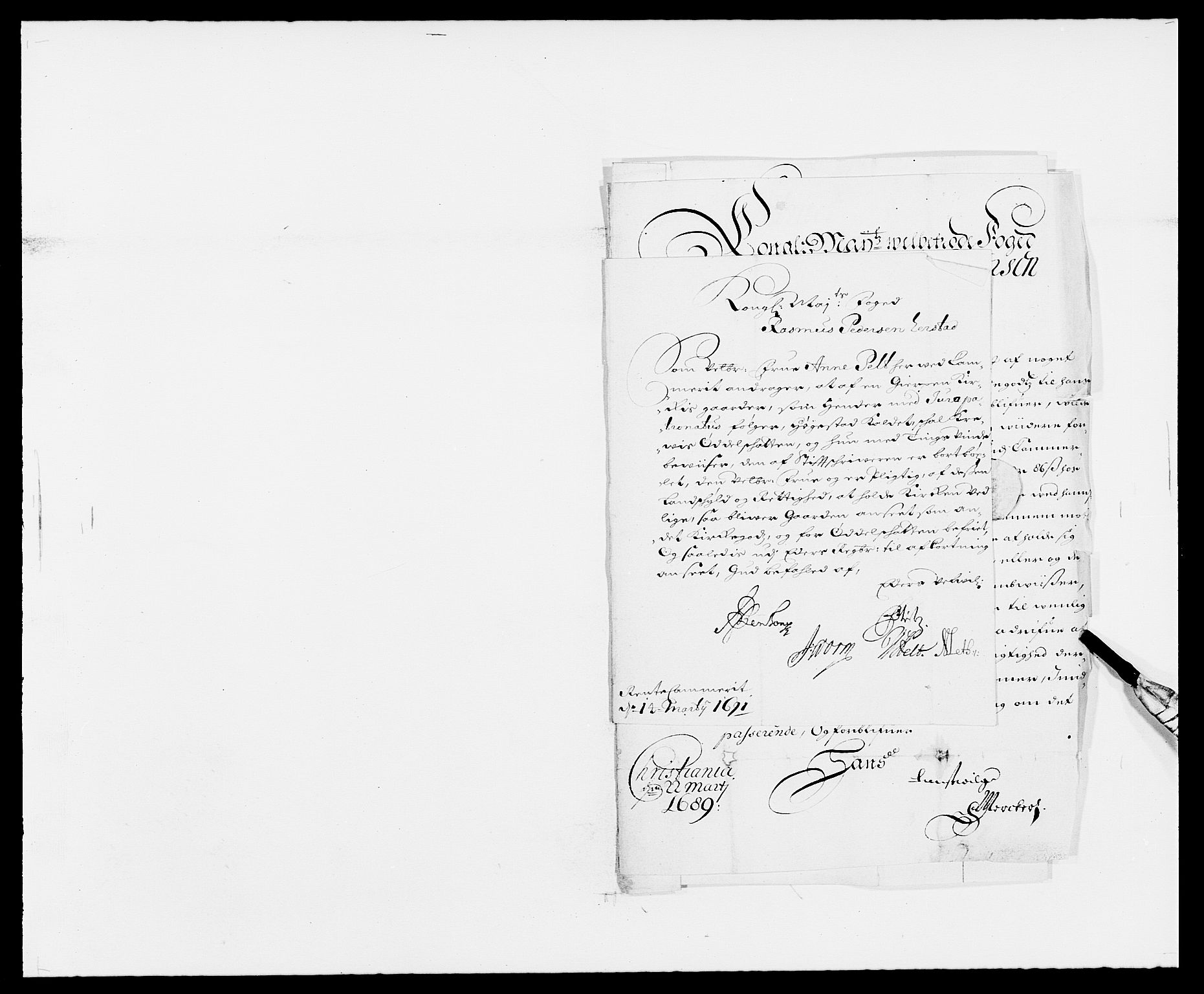 Rentekammeret inntil 1814, Reviderte regnskaper, Fogderegnskap, AV/RA-EA-4092/R34/L2051: Fogderegnskap Bamble, 1688-1691, s. 244