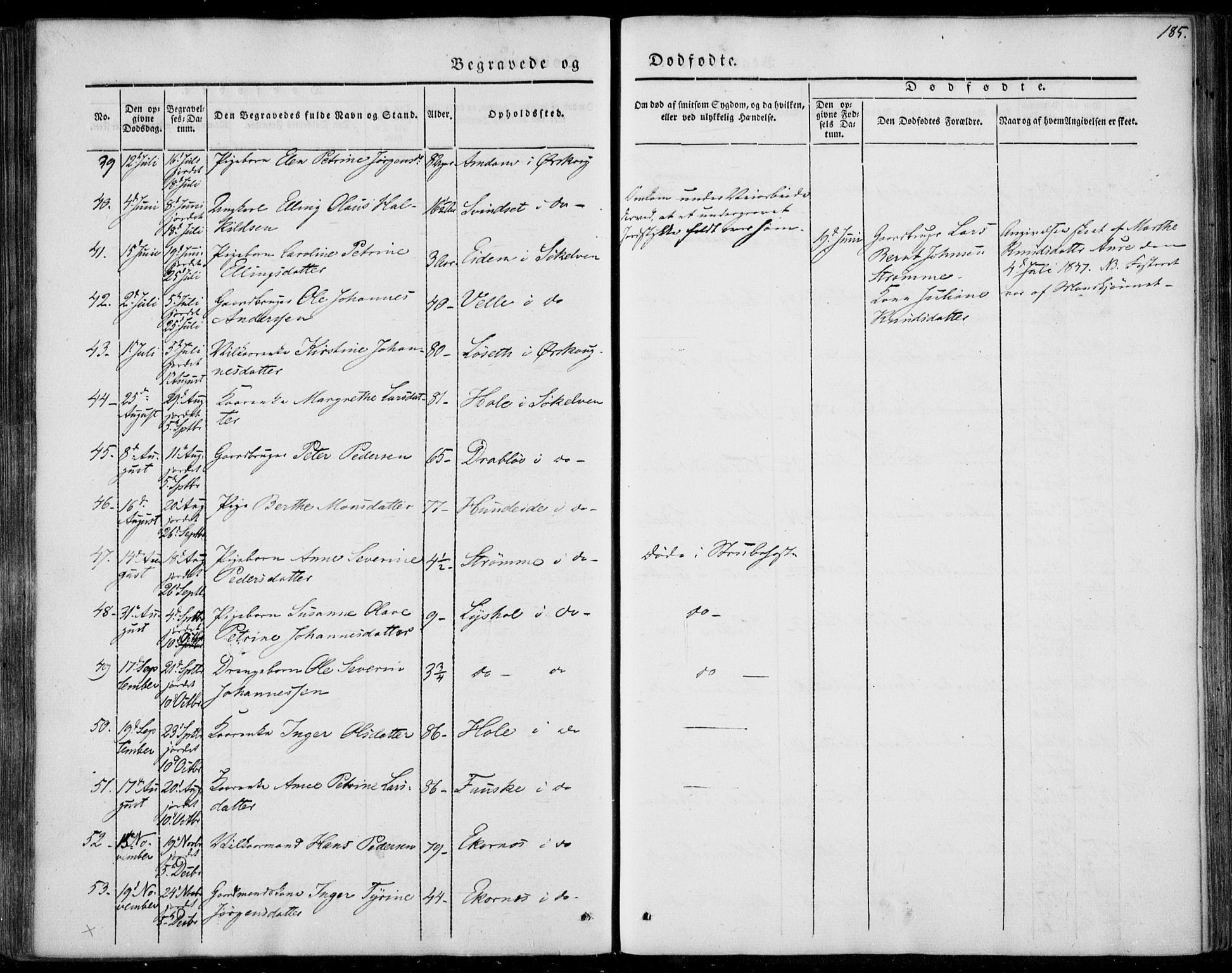 Ministerialprotokoller, klokkerbøker og fødselsregistre - Møre og Romsdal, AV/SAT-A-1454/522/L0312: Ministerialbok nr. 522A07, 1843-1851, s. 185