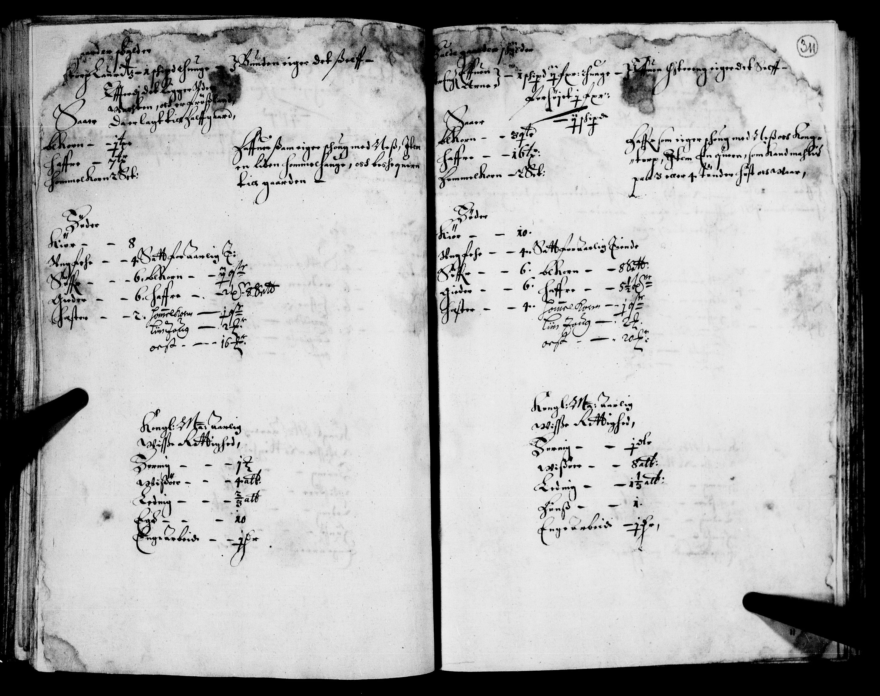 Rentekammeret inntil 1814, Realistisk ordnet avdeling, AV/RA-EA-4070/N/Nb/Nba/L0008: Nedre Romerike fogderi, 2. del, 1666, s. 310b-311a