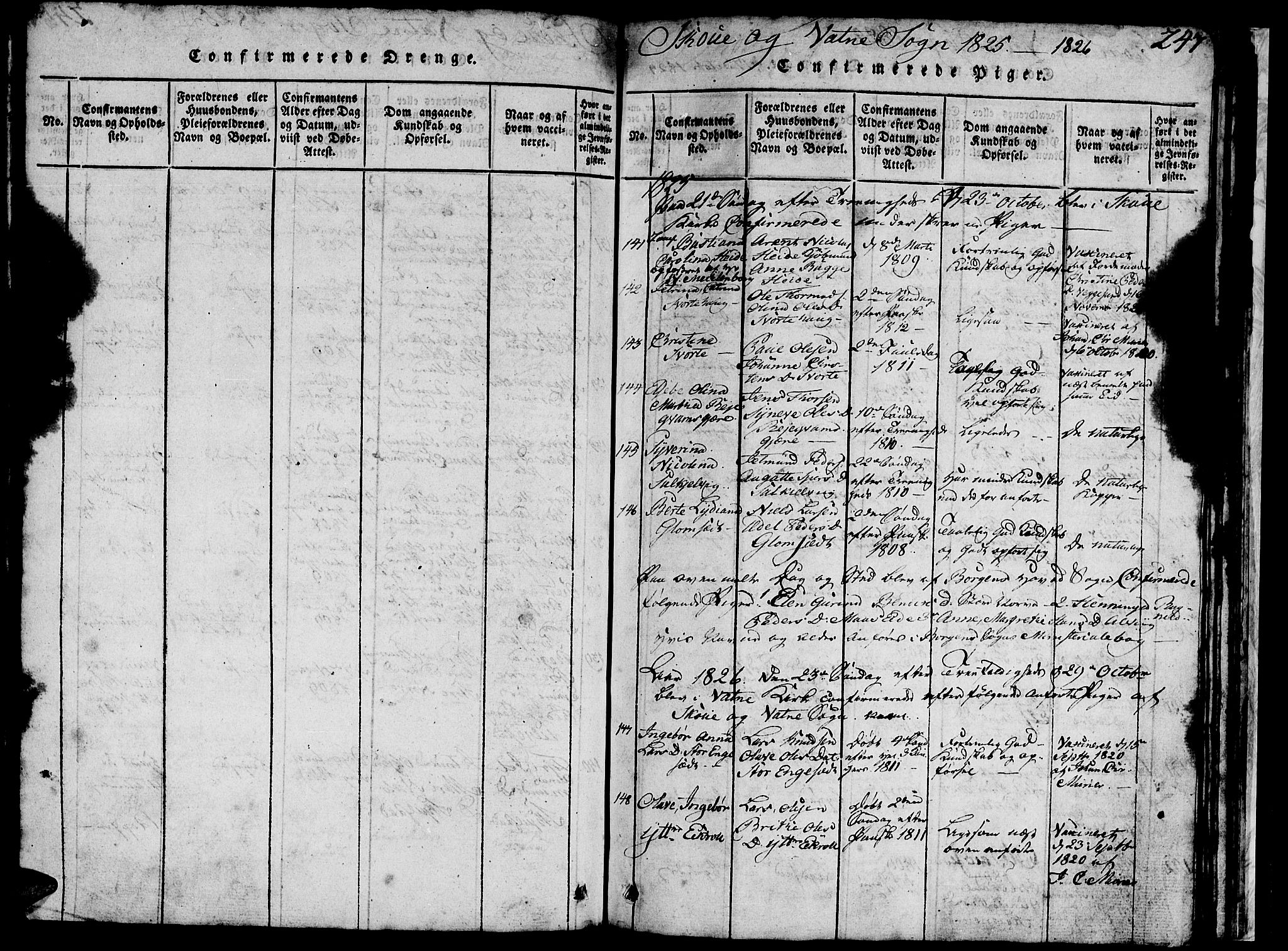 Ministerialprotokoller, klokkerbøker og fødselsregistre - Møre og Romsdal, AV/SAT-A-1454/524/L0360: Klokkerbok nr. 524C01, 1816-1830, s. 247