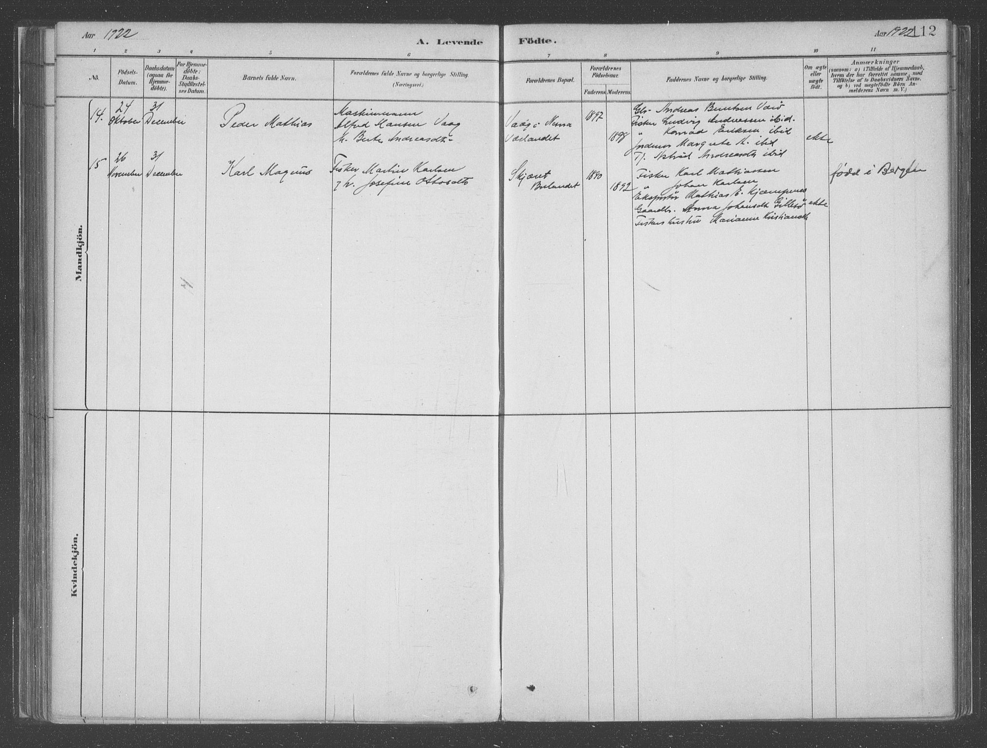 Askvoll sokneprestembete, AV/SAB-A-79501/H/Haa/Haac/L0001: Ministerialbok nr. C  1, 1879-1922, s. 112