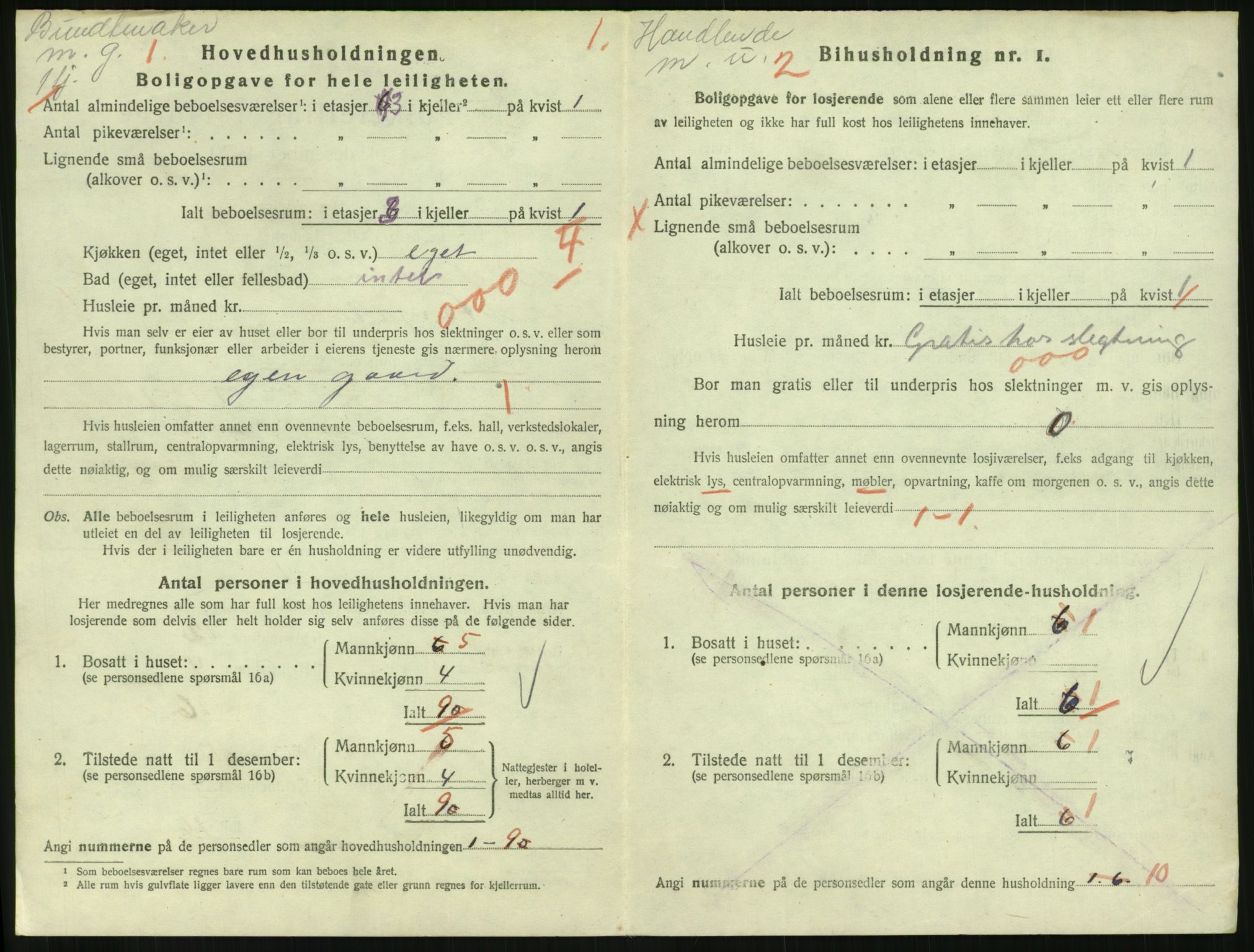 SAH, Folketelling 1920 for 0501 Lillehammer kjøpstad, 1920, s. 3297