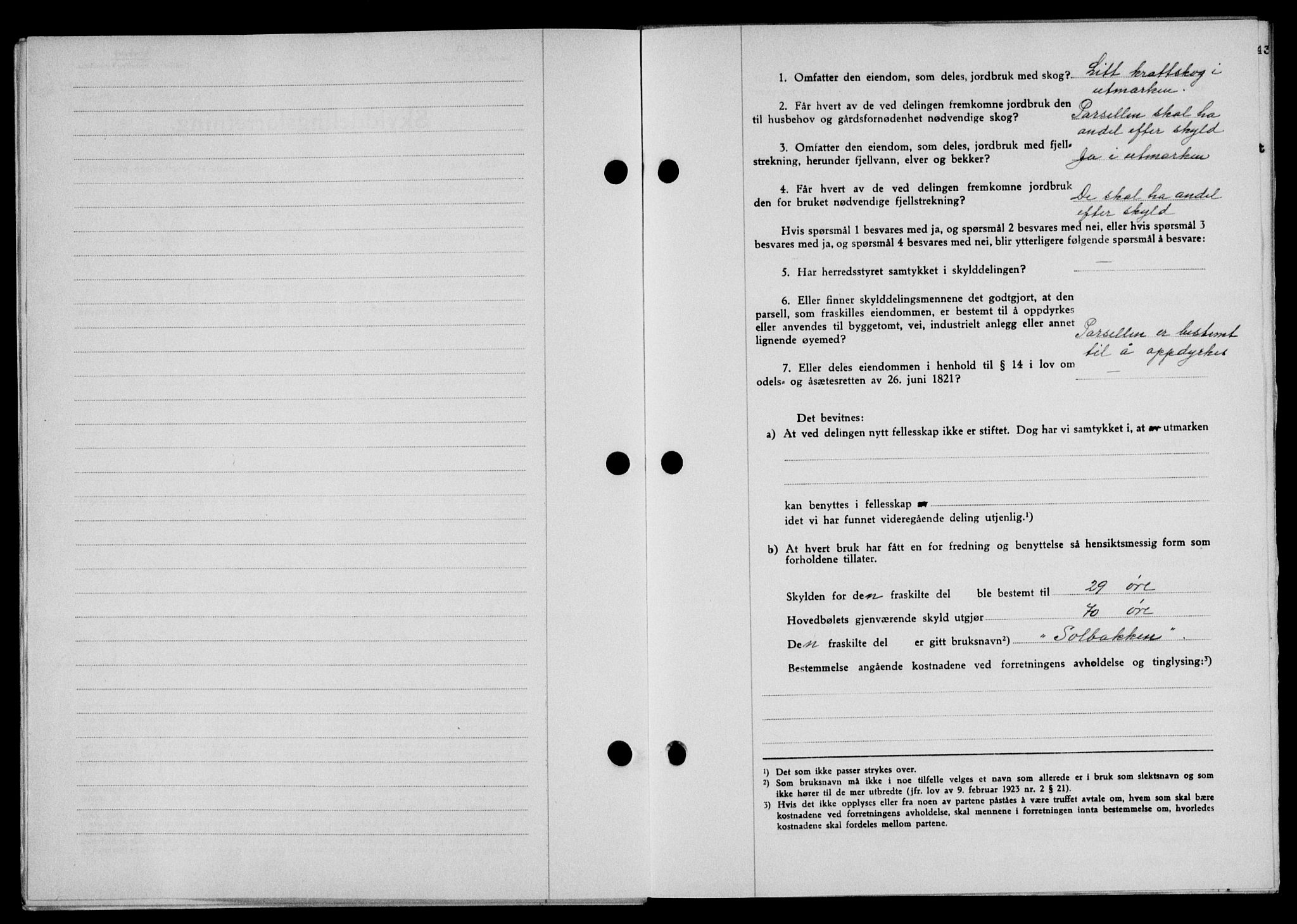 Lofoten sorenskriveri, SAT/A-0017/1/2/2C/L0011a: Pantebok nr. 11a, 1943-1943, Dagboknr: 1210/1943