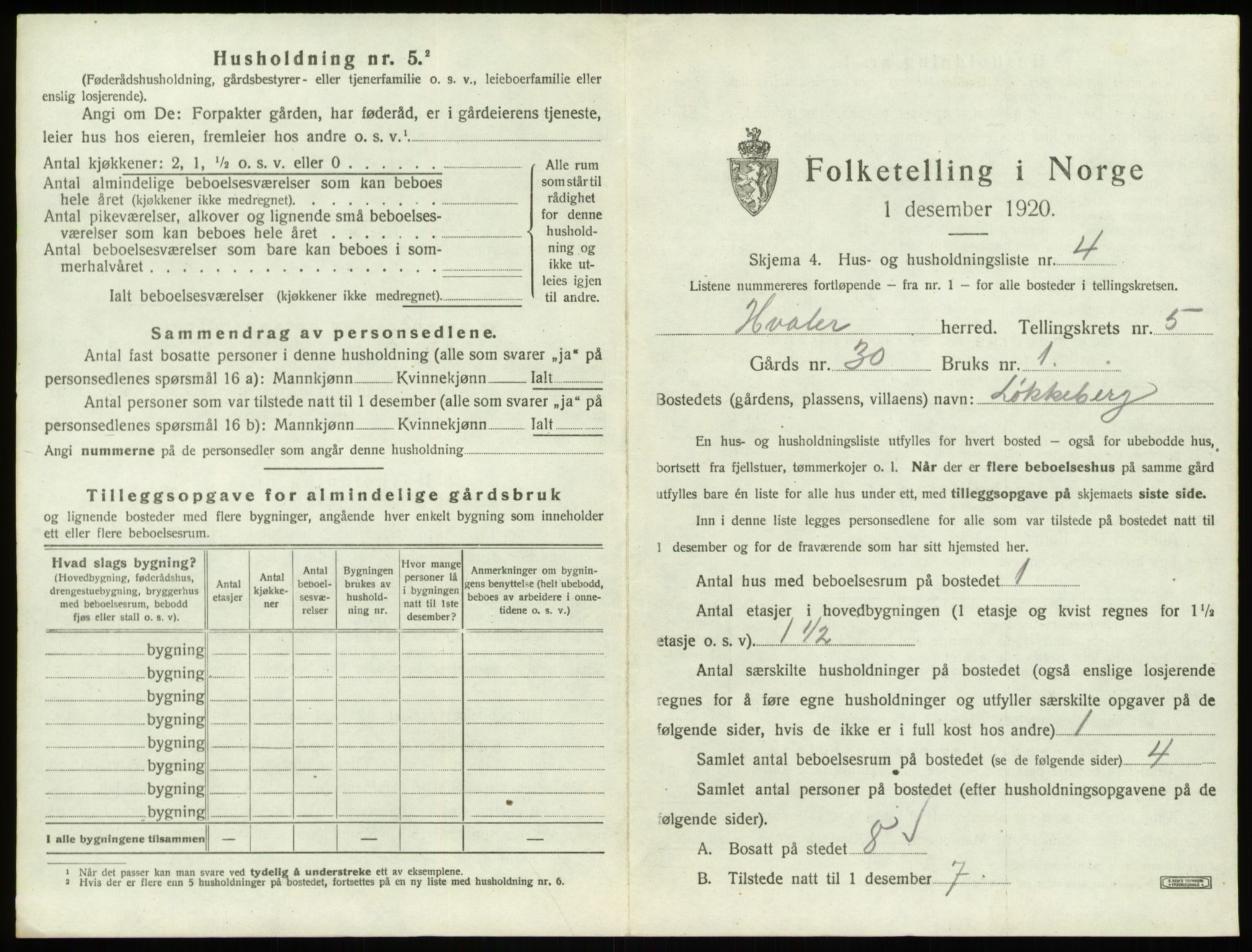 SAO, Folketelling 1920 for 0111 Hvaler herred, 1920, s. 846