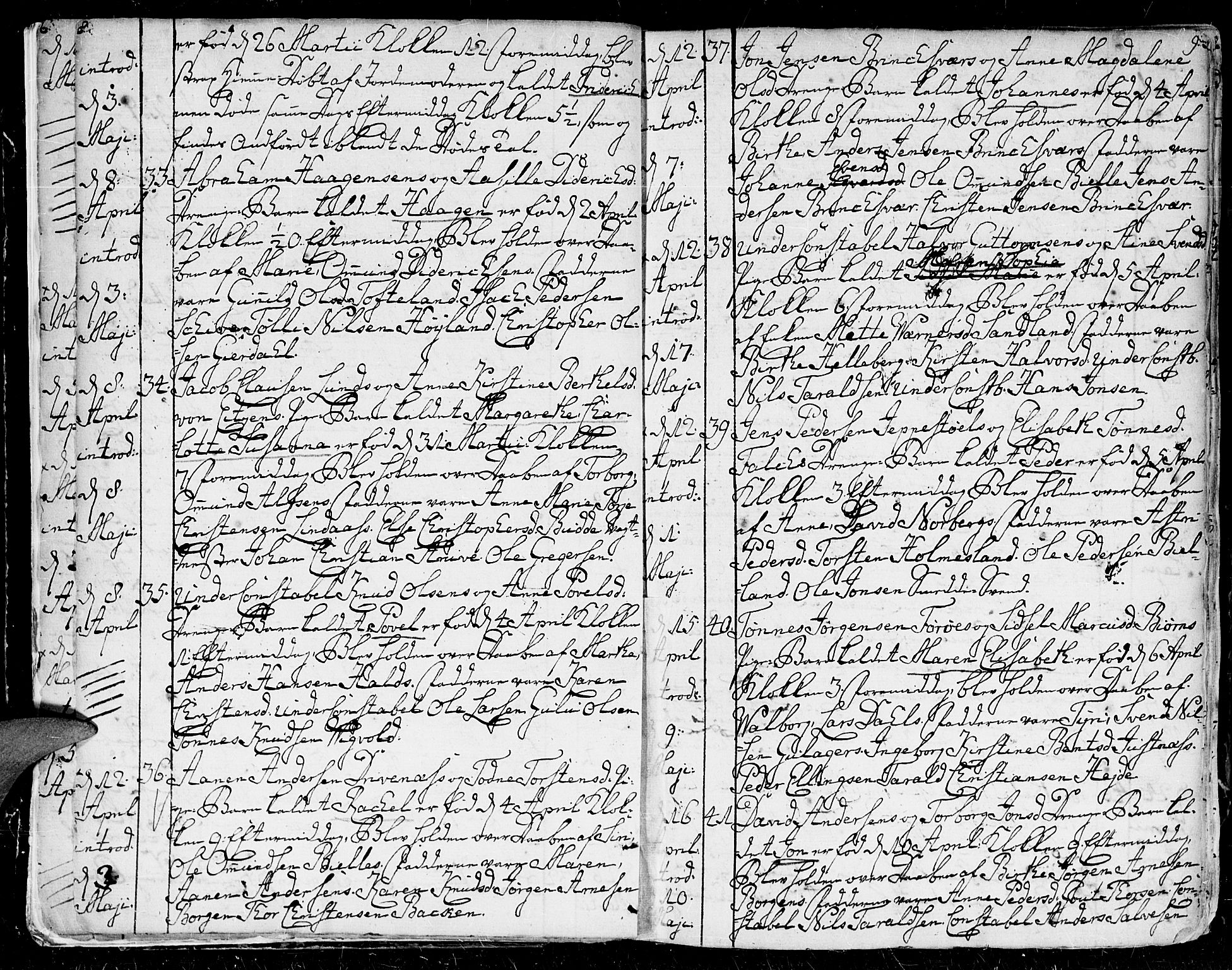 Kristiansand domprosti, AV/SAK-1112-0006/F/Fa/L0003: Ministerialbok nr. A 3, 1778-1818, s. 8-9