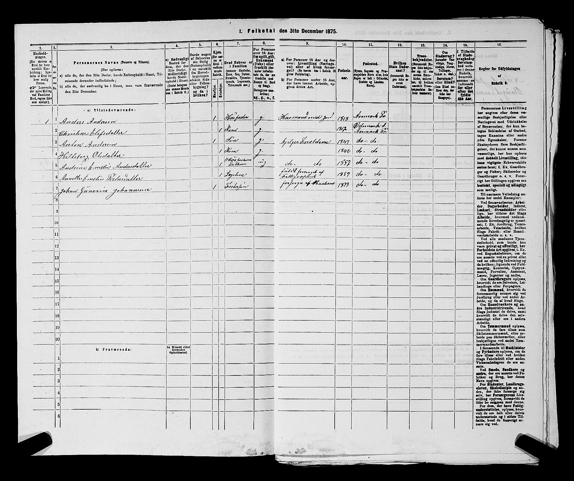 RA, Folketelling 1875 for 0118P Aremark prestegjeld, 1875, s. 967