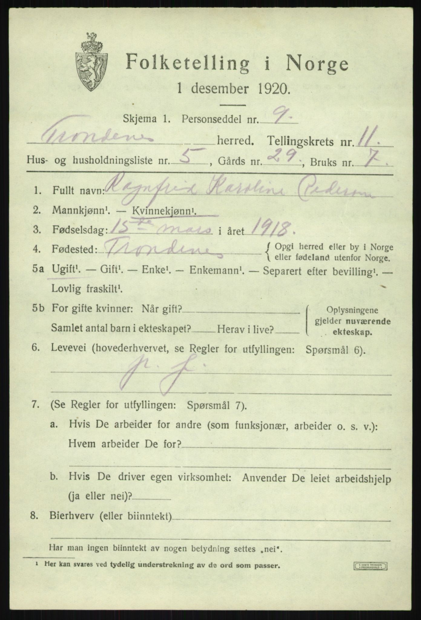 SATØ, Folketelling 1920 for 1914 Trondenes herred, 1920, s. 8361