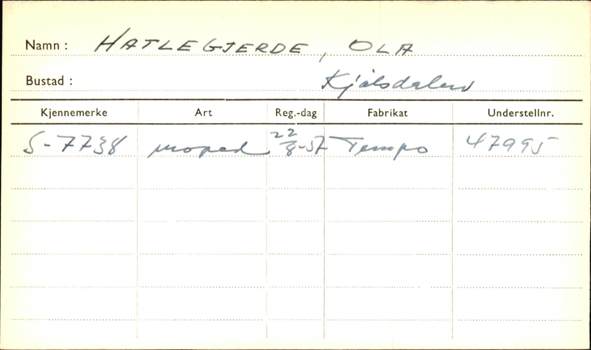 Statens vegvesen, Sogn og Fjordane vegkontor, AV/SAB-A-5301/4/F/L0001A: Eigarregister Fjordane til 1.6.1961, 1930-1961, s. 141