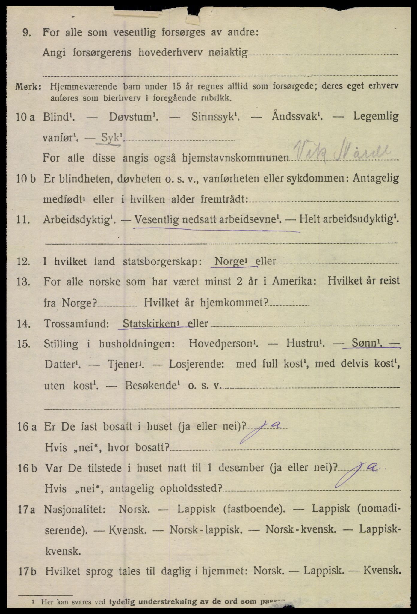 SAT, Folketelling 1920 for 1812 Vik herred, 1920, s. 1444