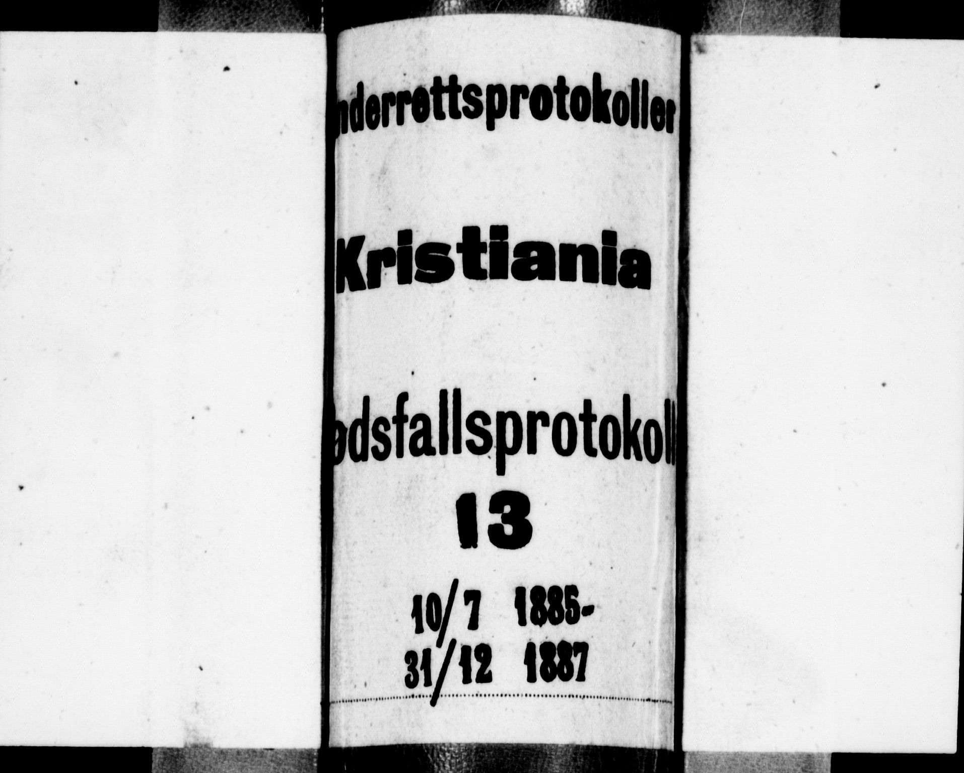 Oslo skifterett, SAO/A-10383/G/Ga/Gaa/L0013: Dødsfallsprotokoll, 1885-1887