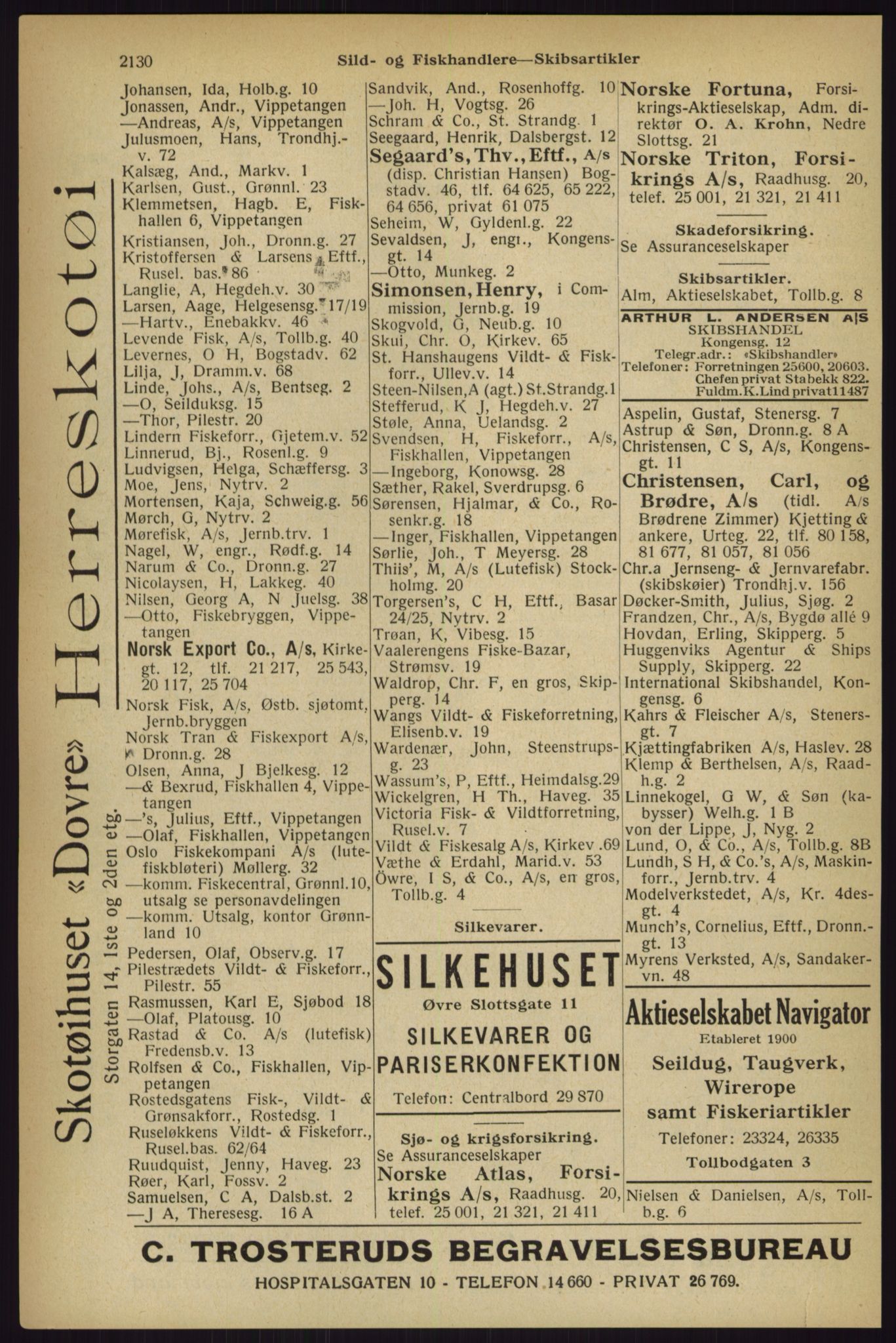 Kristiania/Oslo adressebok, PUBL/-, 1927, s. 2130