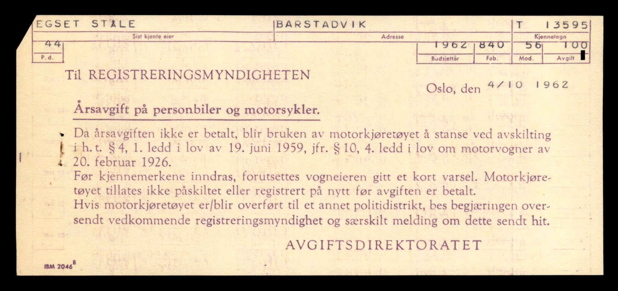 Møre og Romsdal vegkontor - Ålesund trafikkstasjon, AV/SAT-A-4099/F/Fe/L0040: Registreringskort for kjøretøy T 13531 - T 13709, 1927-1998, s. 1152