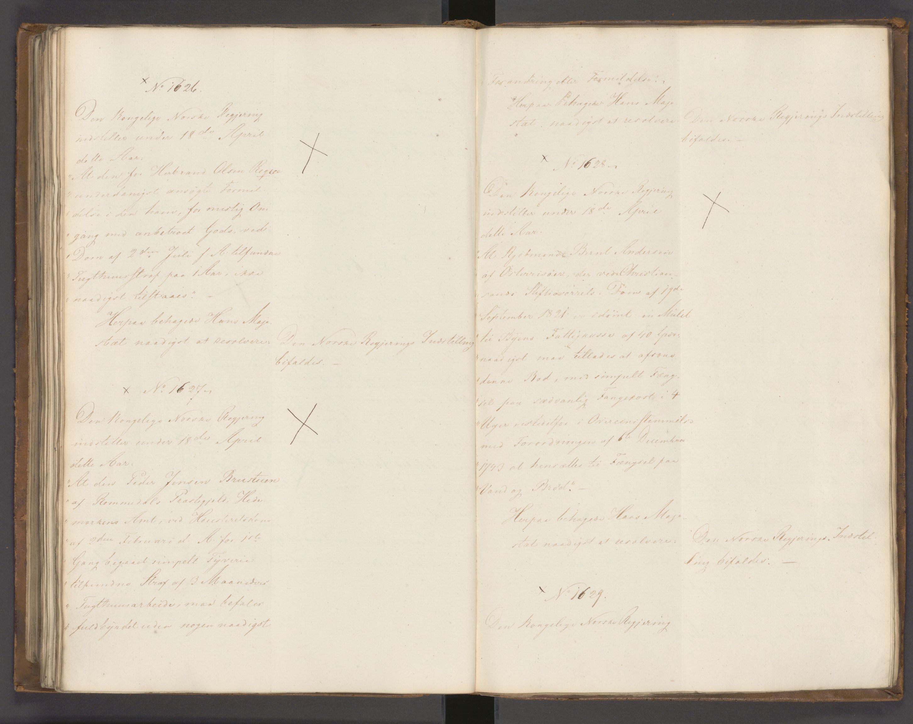 Statsrådssekretariatet, AV/RA-S-1001/A/Ab/L0022: Kgl. res. nr. 1210-1721, 1. halvår, 1826
