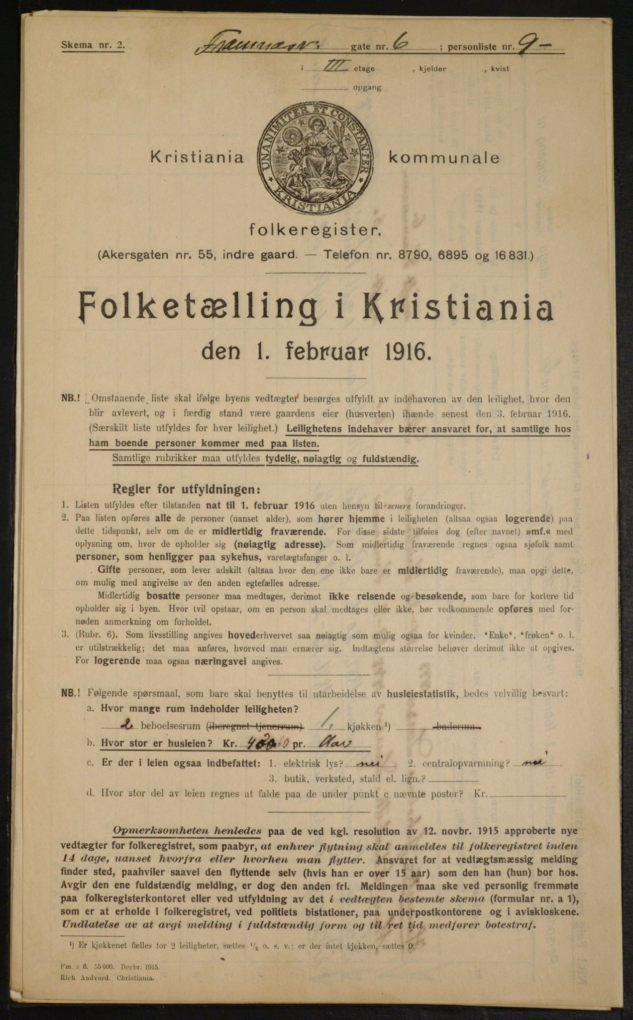 OBA, Kommunal folketelling 1.2.1916 for Kristiania, 1916, s. 25802