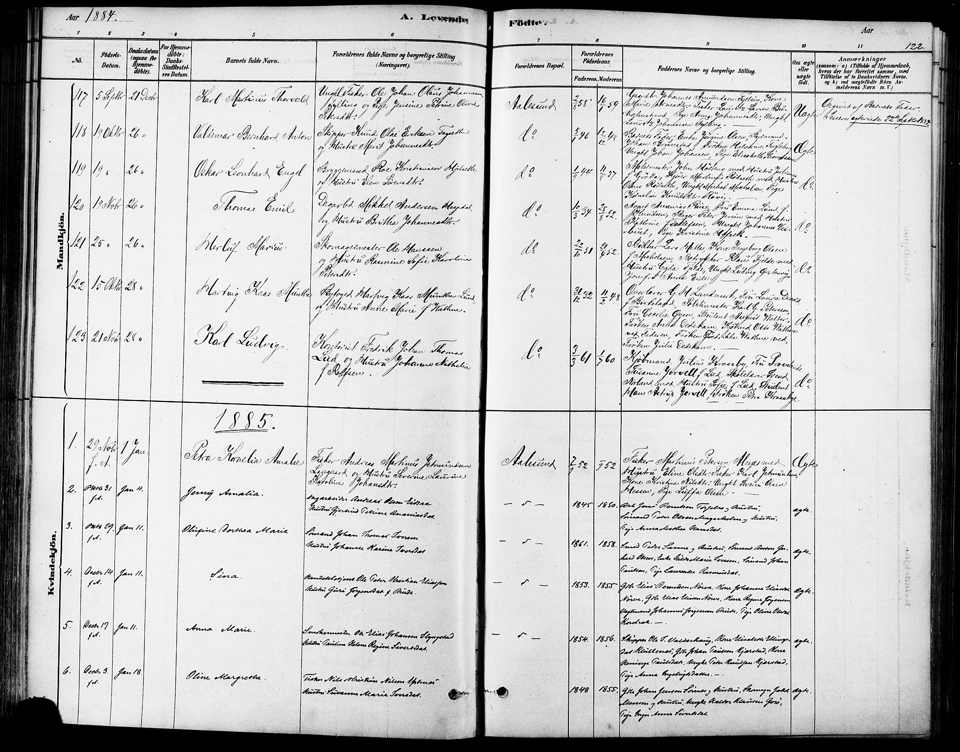 Ministerialprotokoller, klokkerbøker og fødselsregistre - Møre og Romsdal, SAT/A-1454/529/L0454: Ministerialbok nr. 529A04, 1878-1885, s. 122