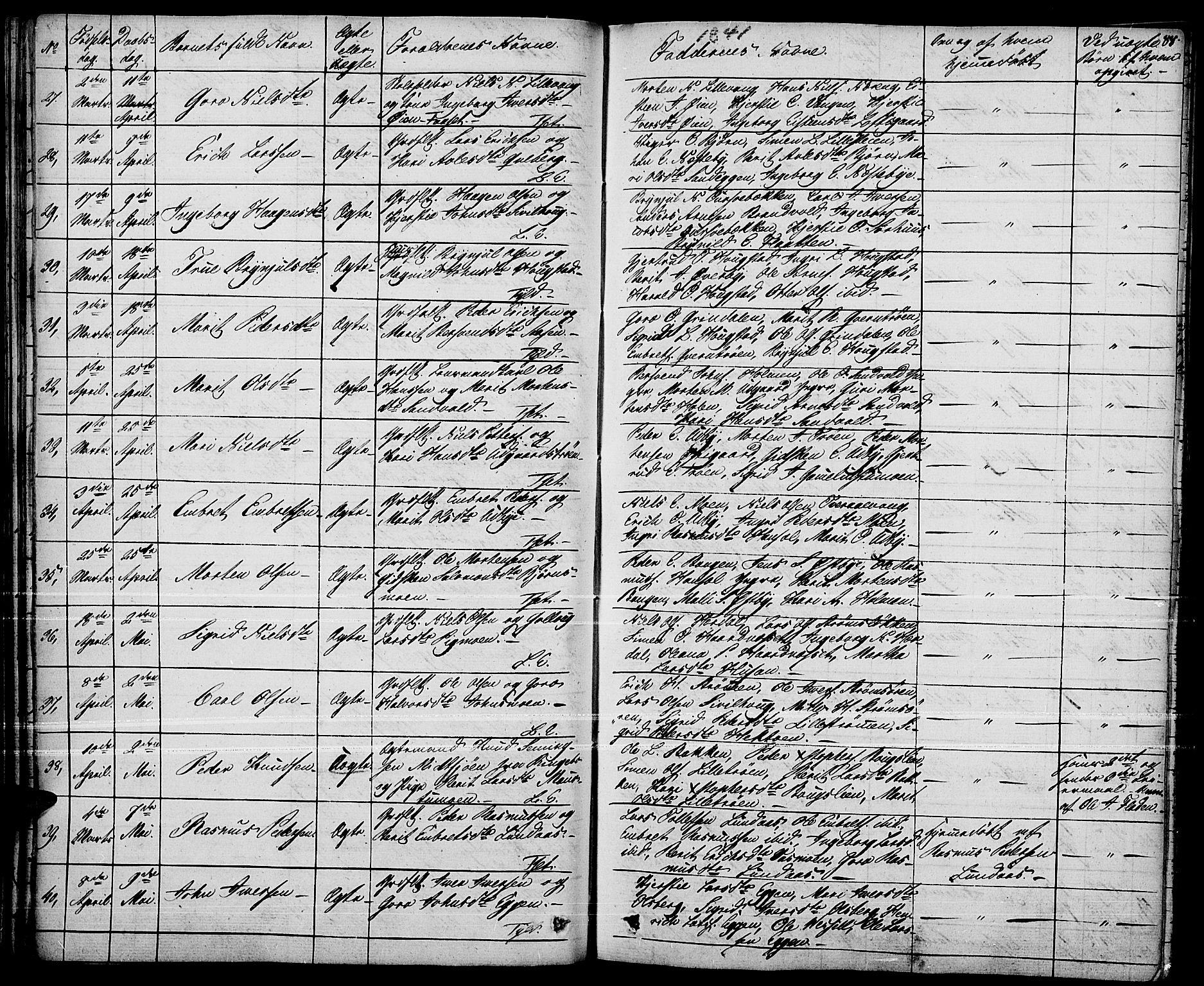 Tynset prestekontor, AV/SAH-PREST-058/H/Ha/Haa/L0019: Ministerialbok nr. 19, 1829-1847, s. 88