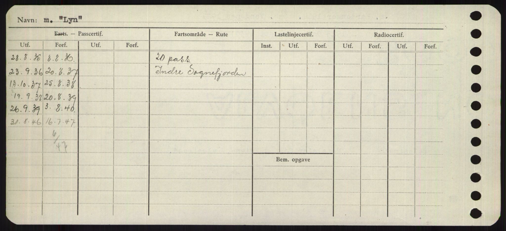 Sjøfartsdirektoratet med forløpere, Skipsmålingen, RA/S-1627/H/Ha/L0003/0002: Fartøy, Hilm-Mar / Fartøy, Kom-Mar, s. 696