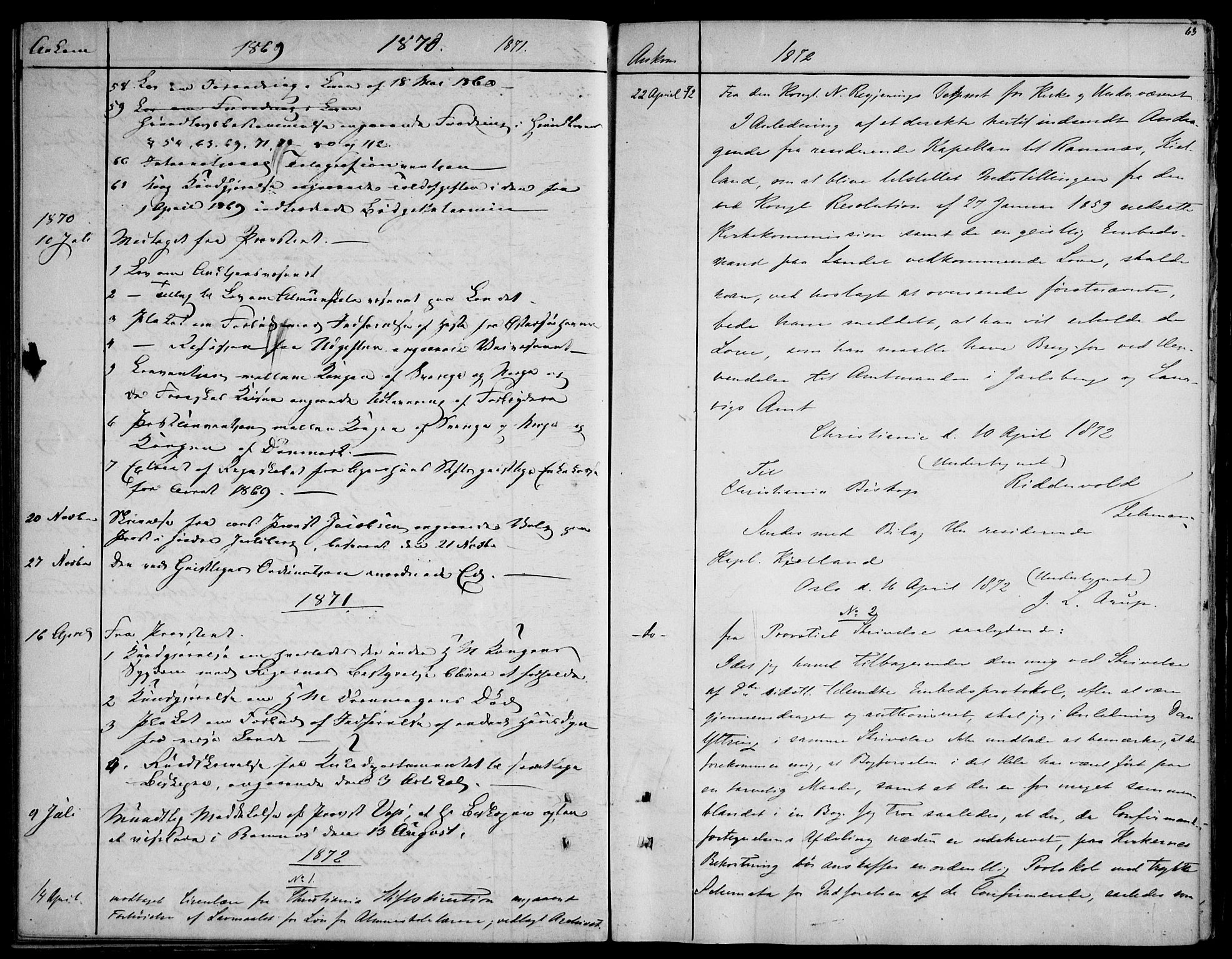 Ramnes kirkebøker, AV/SAKO-A-314/F/Fd/L0001: Residerende kapellans bok nr. IV 1, 1851-1905, s. 63