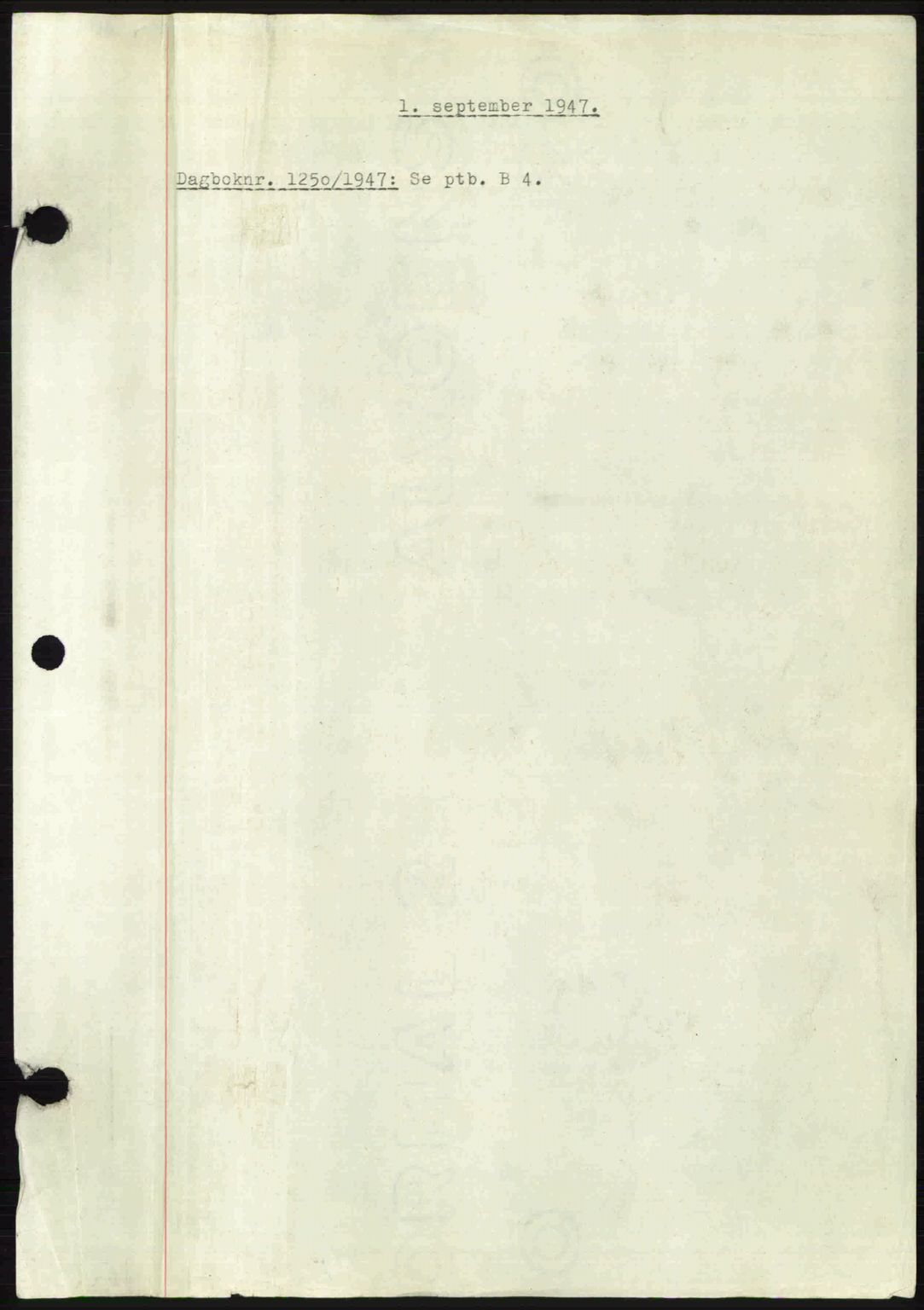 Nedenes sorenskriveri, SAK/1221-0006/G/Gb/Gba/L0058: Pantebok nr. A10, 1947-1948, Dagboknr: 1250/1947