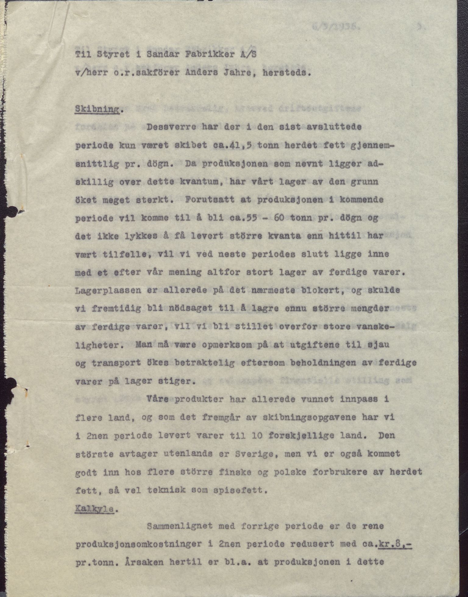 Jahres Fabrikker, VEMU/ARS-A-1255/R/Ra/Raa/L0001: Driftsregnskap og styrerapporter, 1936-1941