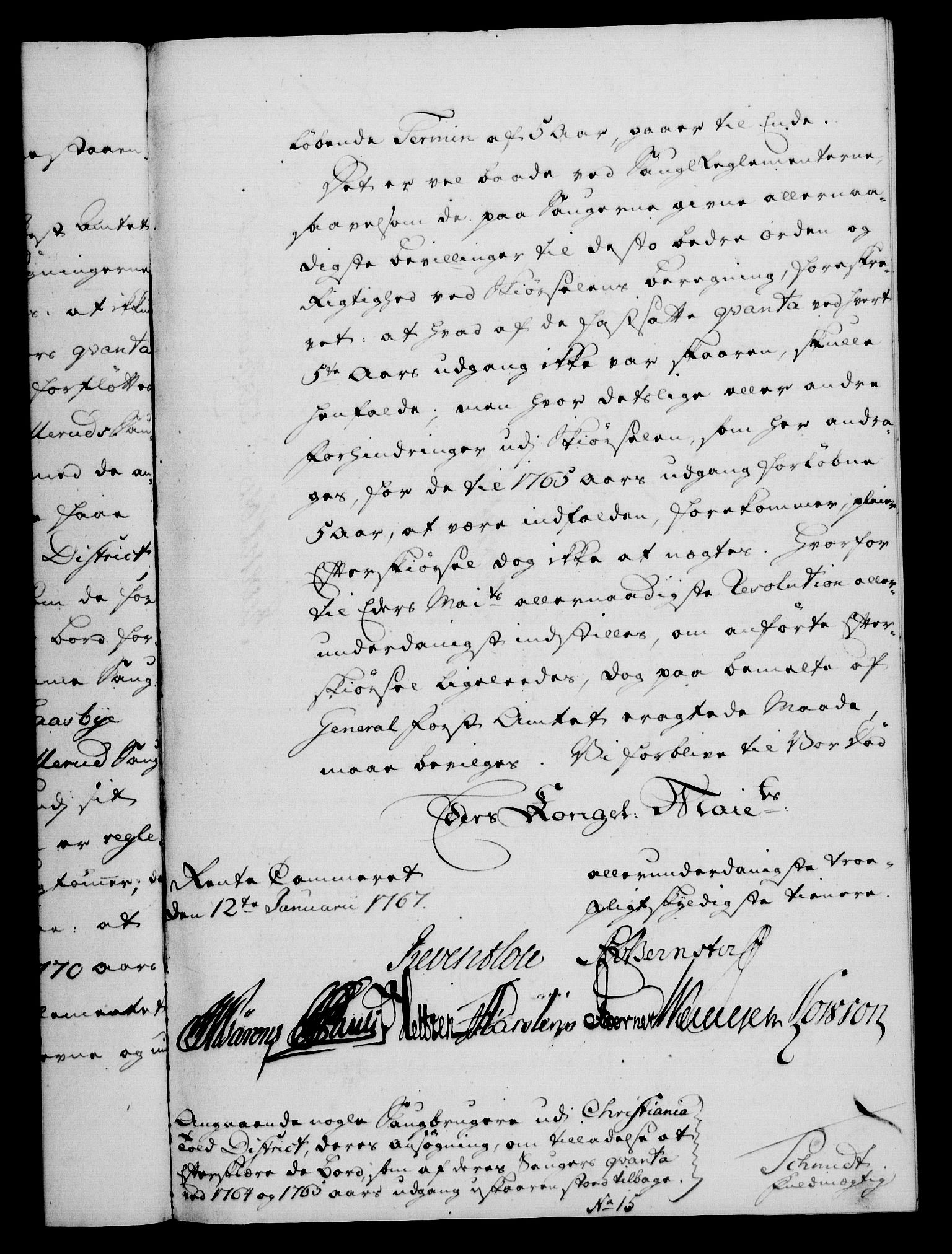 Rentekammeret, Kammerkanselliet, RA/EA-3111/G/Gf/Gfa/L0049: Norsk relasjons- og resolusjonsprotokoll (merket RK 52.49), 1767, s. 42
