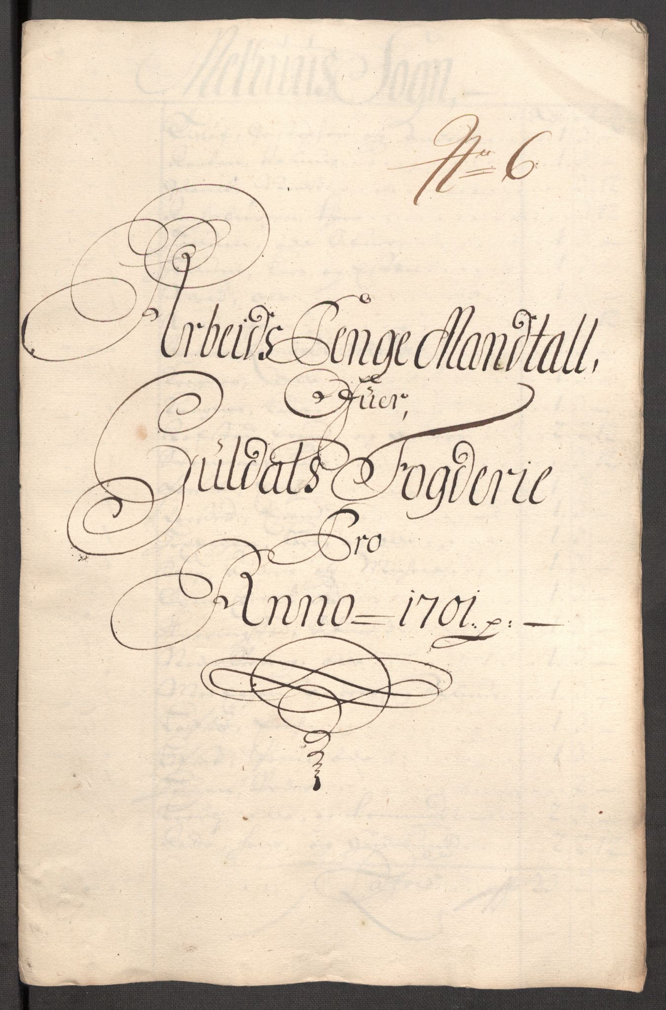 Rentekammeret inntil 1814, Reviderte regnskaper, Fogderegnskap, RA/EA-4092/R60/L3951: Fogderegnskap Orkdal og Gauldal, 1701, s. 250