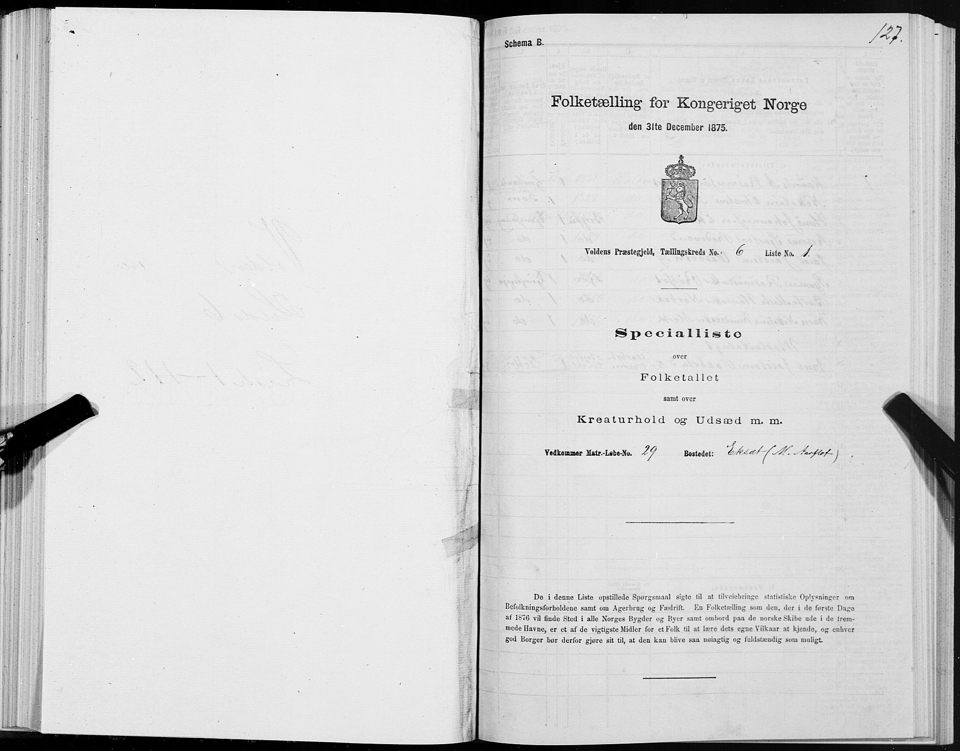 SAT, Folketelling 1875 for 1519P Volda prestegjeld, 1875, s. 4127