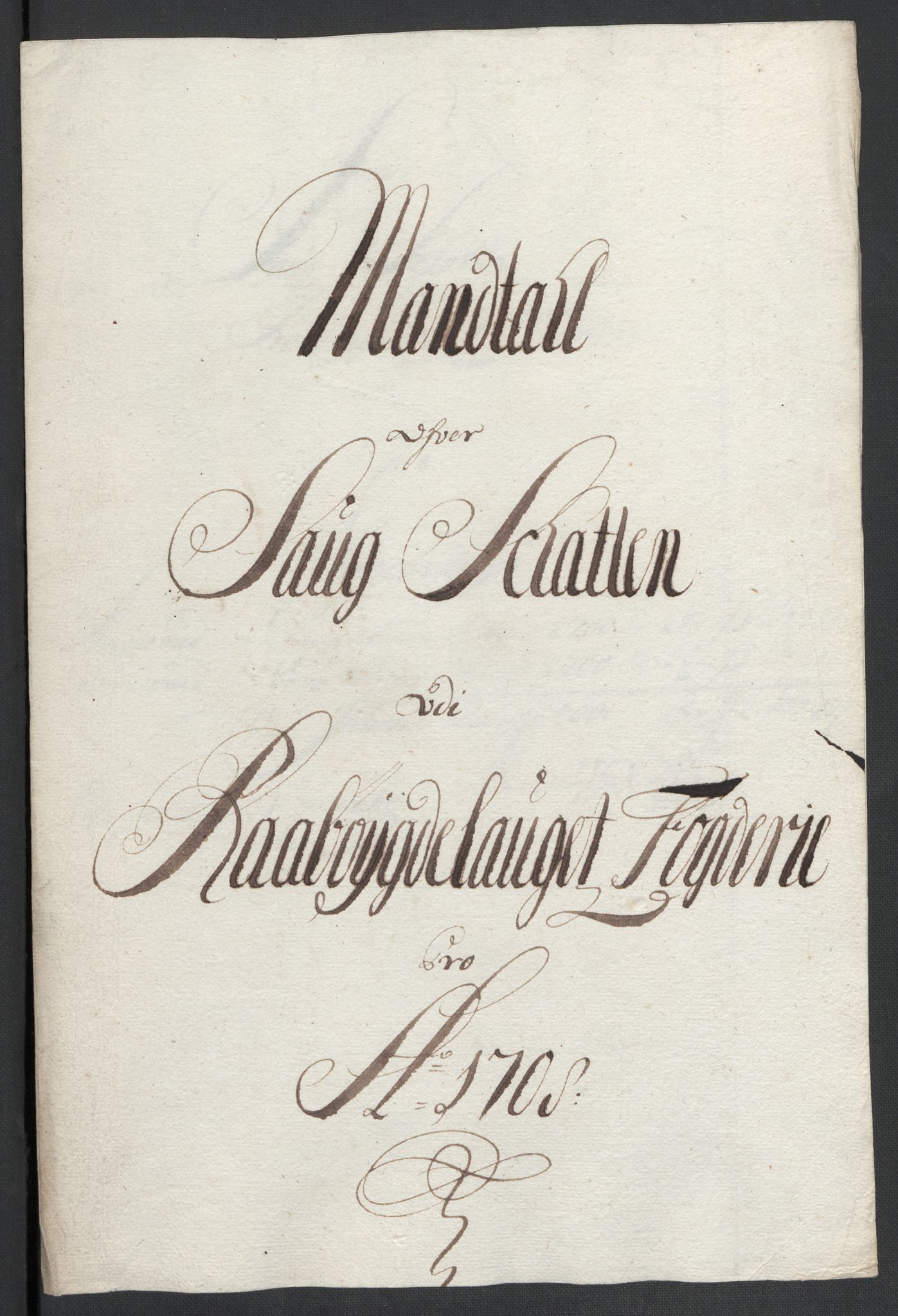 Rentekammeret inntil 1814, Reviderte regnskaper, Fogderegnskap, RA/EA-4092/R40/L2448: Fogderegnskap Råbyggelag, 1706-1708, s. 329