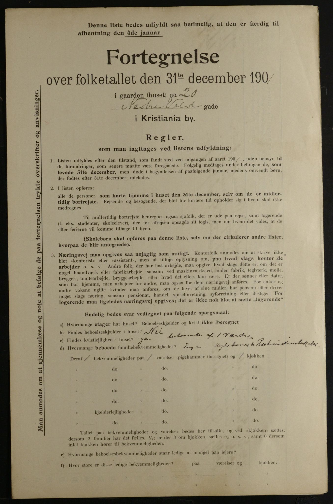 OBA, Kommunal folketelling 31.12.1901 for Kristiania kjøpstad, 1901, s. 10699