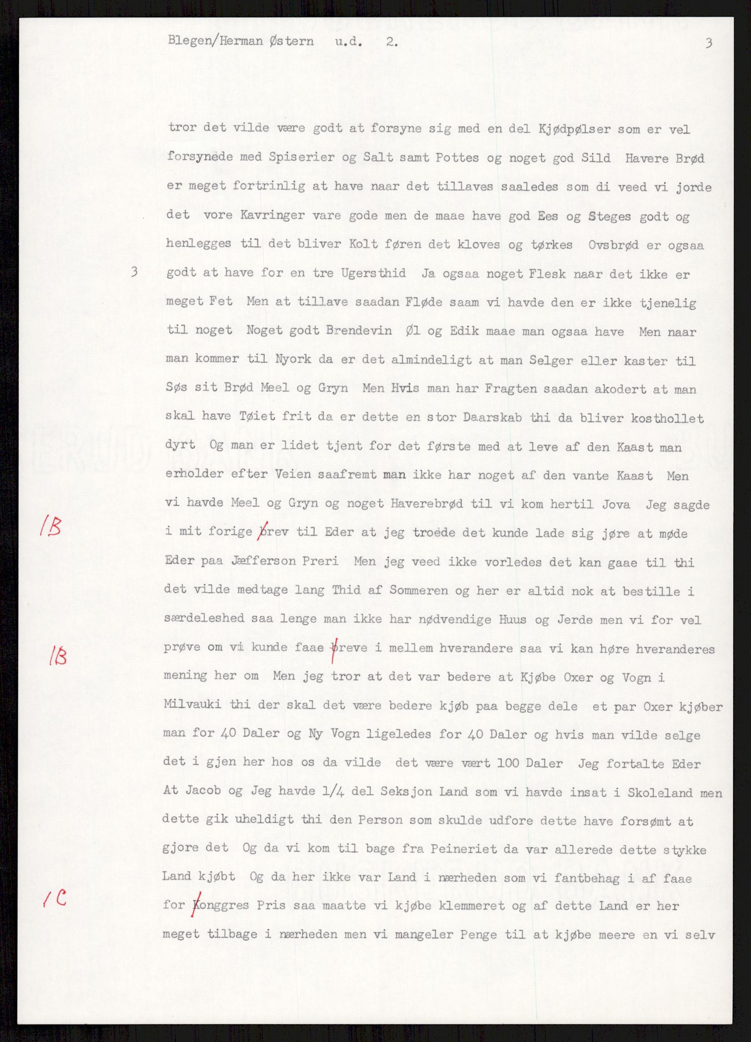 Samlinger til kildeutgivelse, Amerikabrevene, AV/RA-EA-4057/F/L0004: Innlån fra Akershus: Amundsenarkivet - Breen, 1838-1914, s. 95