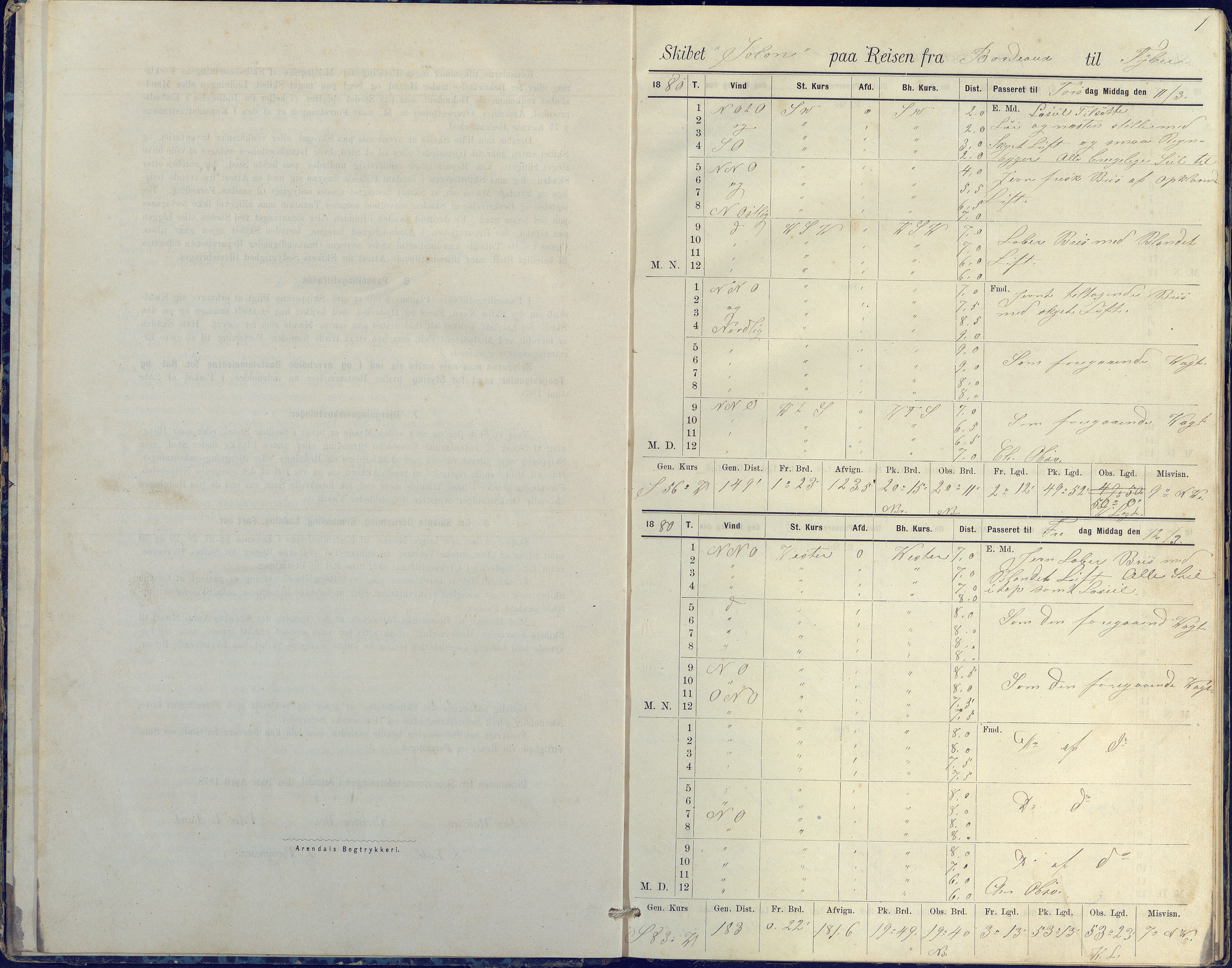 Fartøysarkivet, AAKS/PA-1934/F/L0330: Solon (fregatt), 1880-1882, s. 1