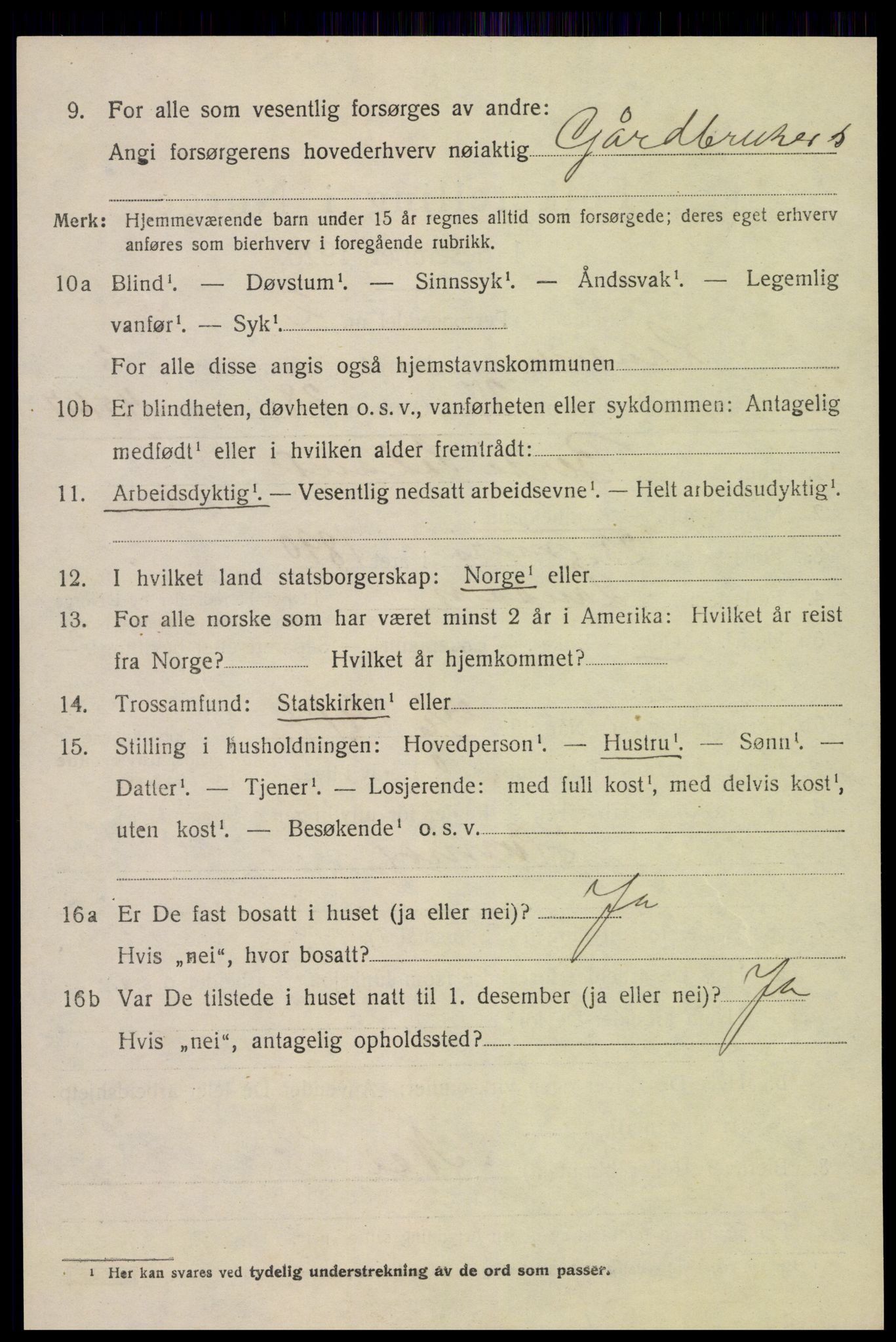 SAK, Folketelling 1920 for 0924 Landvik herred, 1920, s. 3195