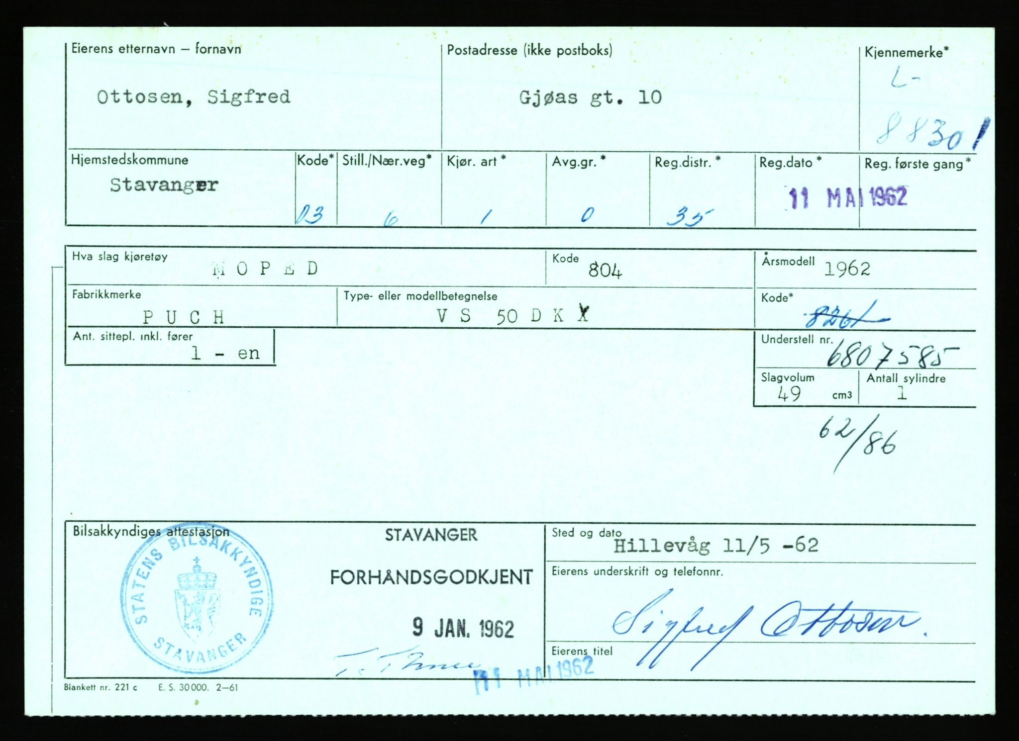 Stavanger trafikkstasjon, AV/SAST-A-101942/0/F/L0074: L-86500 - L-88799, 1930-1971, s. 1910